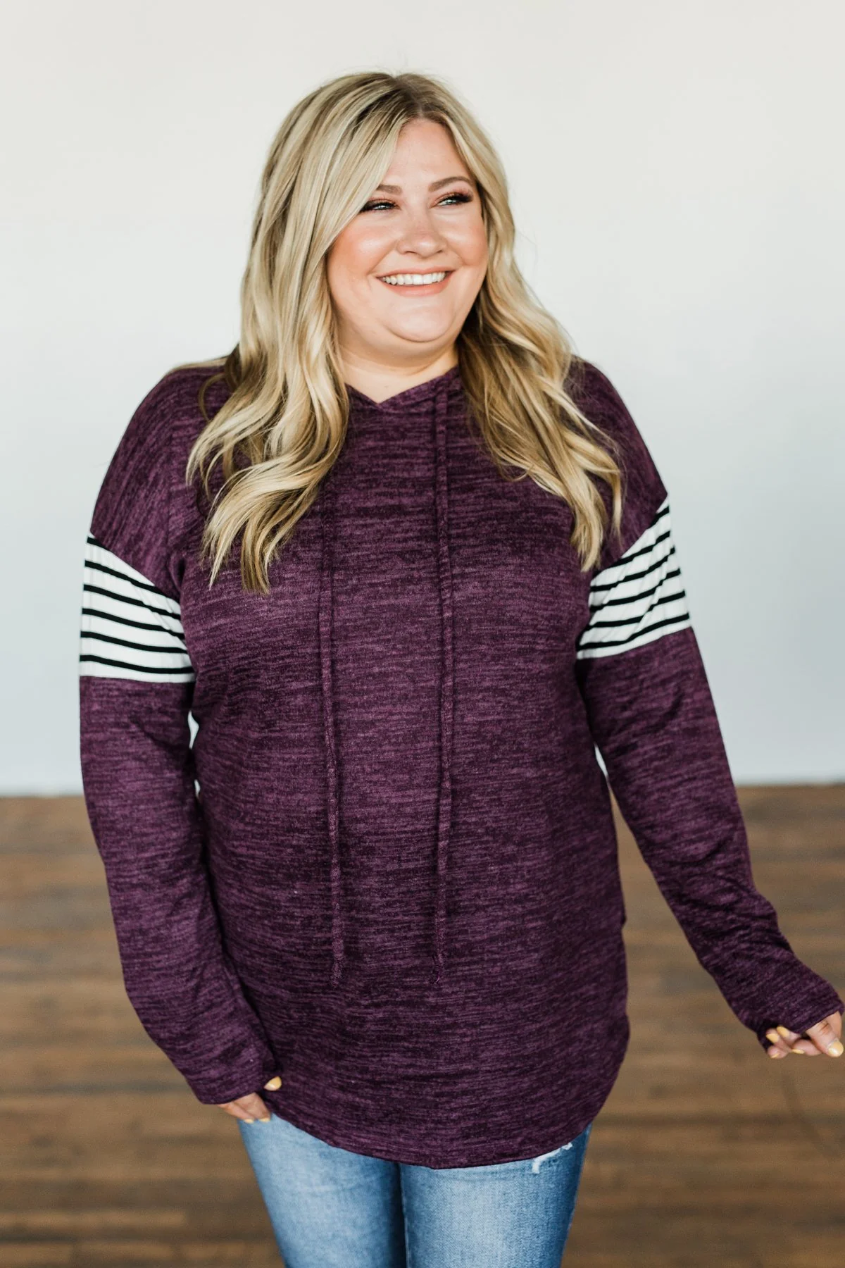 Far From Home Lightweight Hoodie- Plum - Image 2