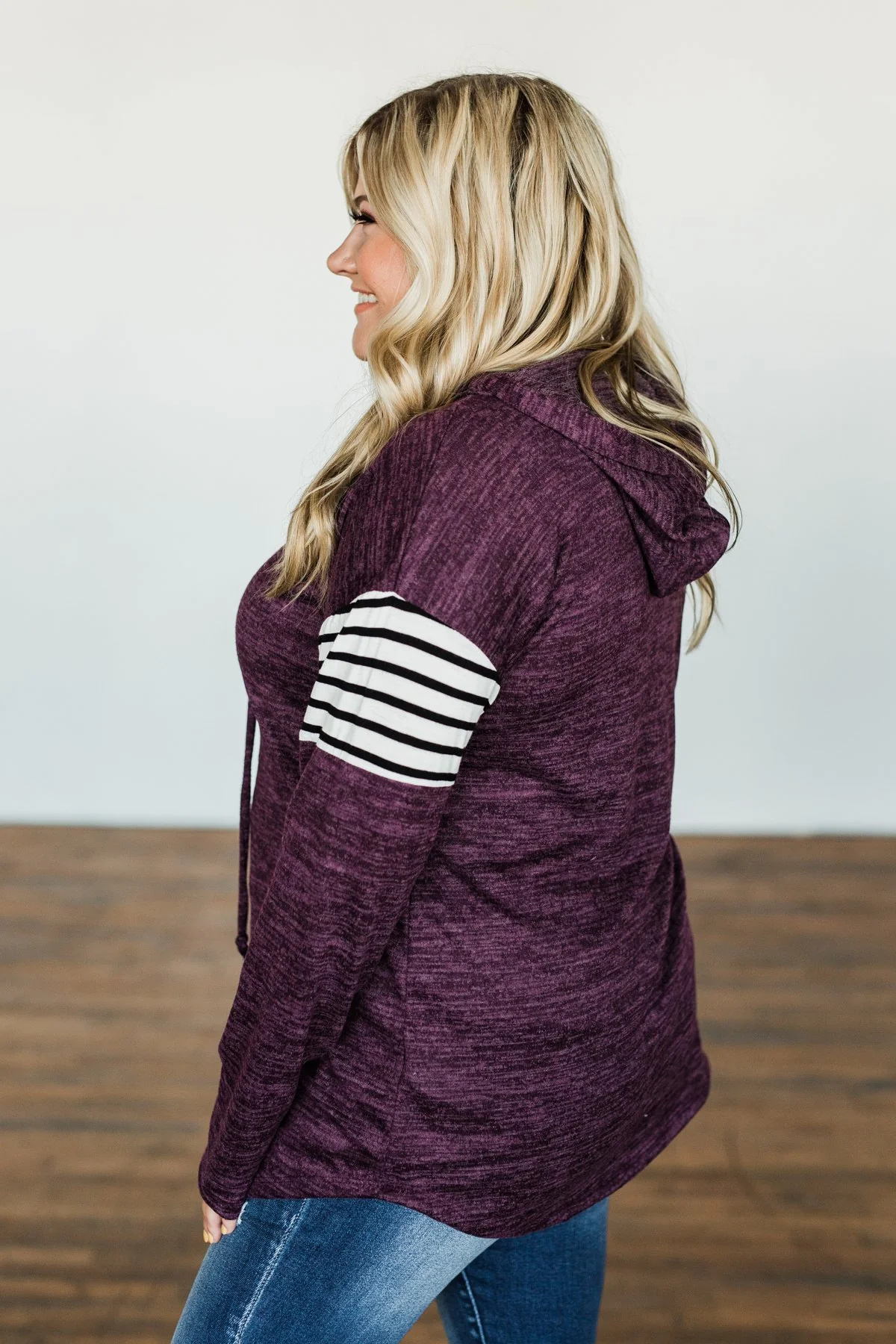 Far From Home Lightweight Hoodie- Plum - Image 7