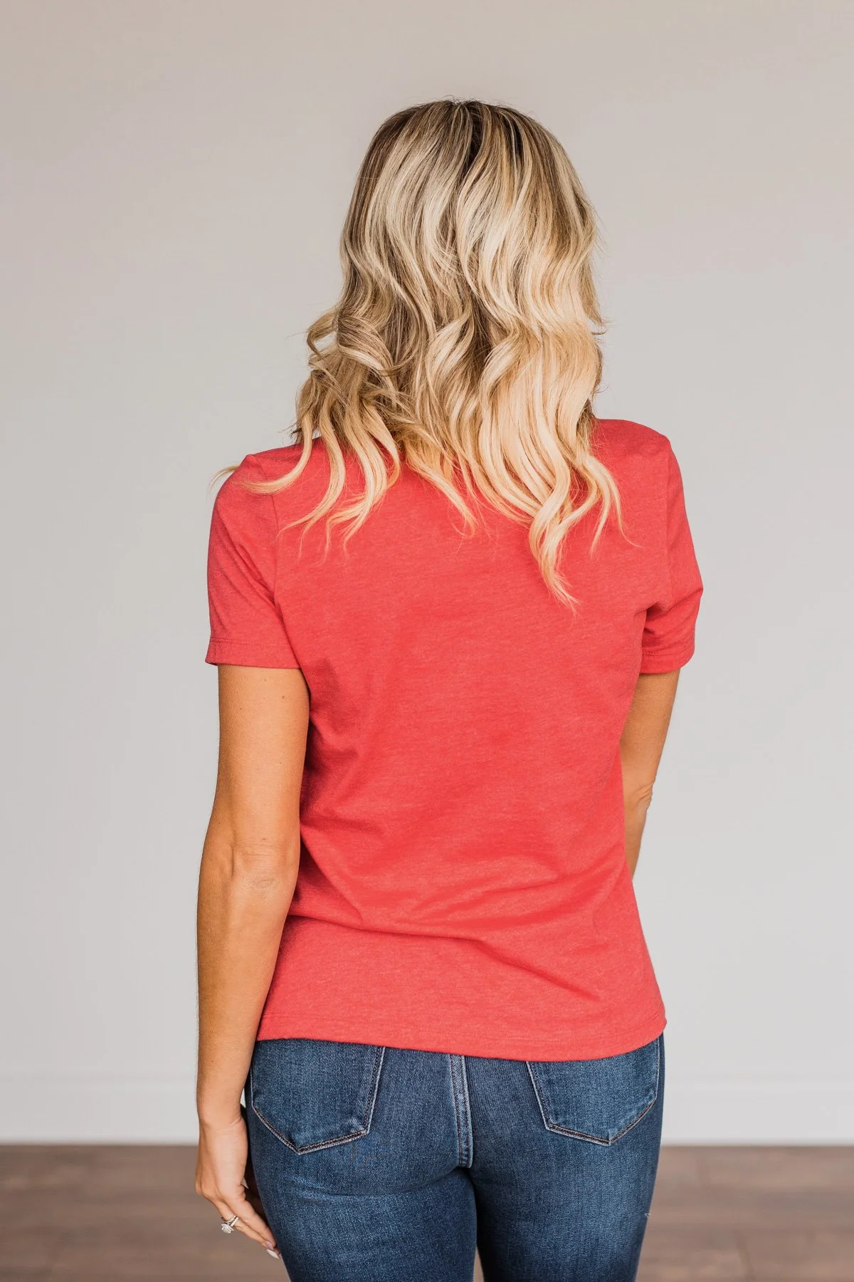 "Farm Fresh Christmas Trees" Graphic Tee- Red - Image 10