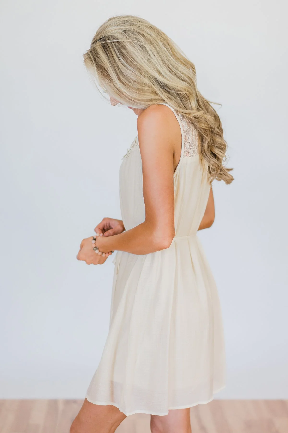 Farmer's Daughter Lace Dress- Cream - Image 6