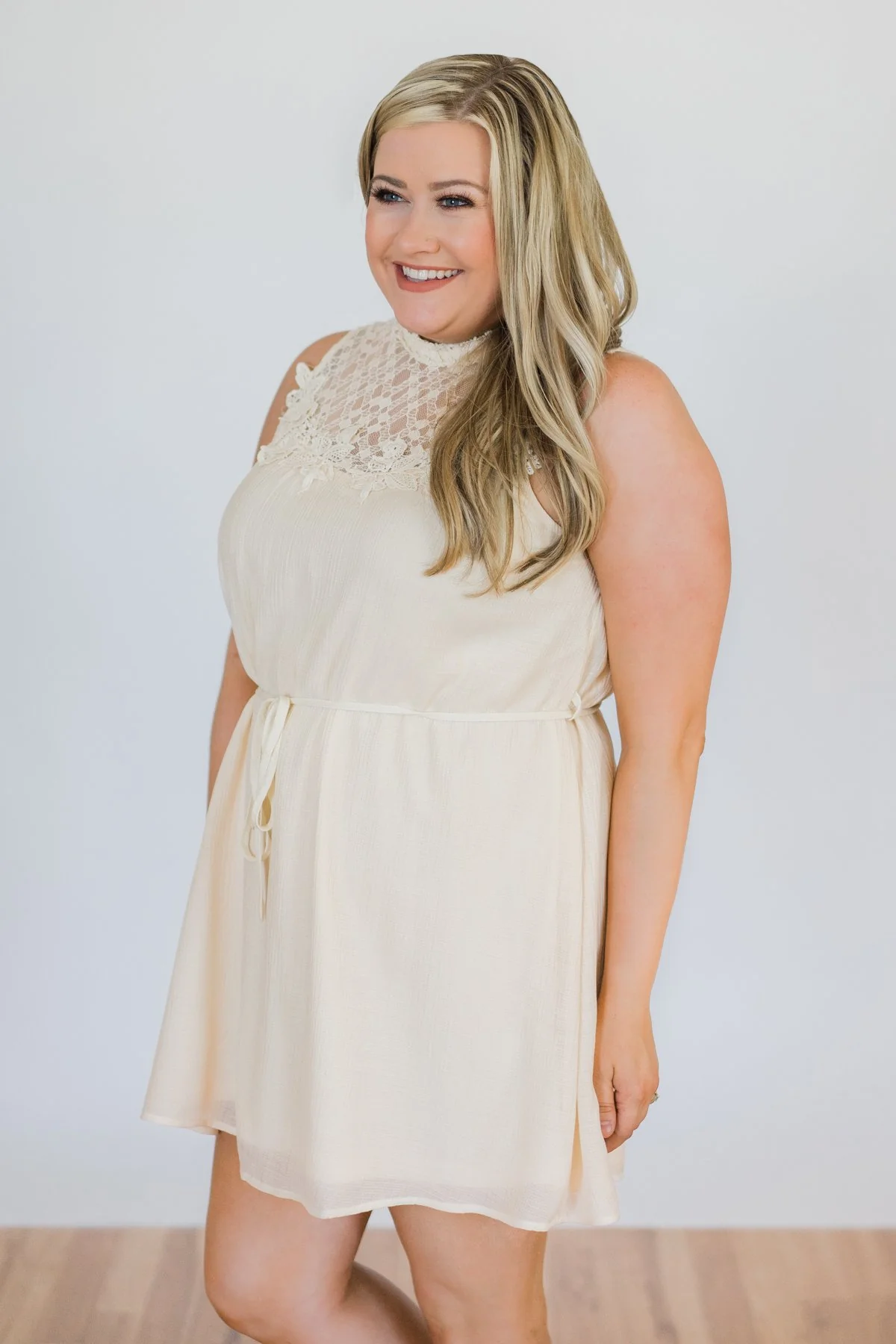 Farmer's Daughter Lace Dress- Cream - Image 7