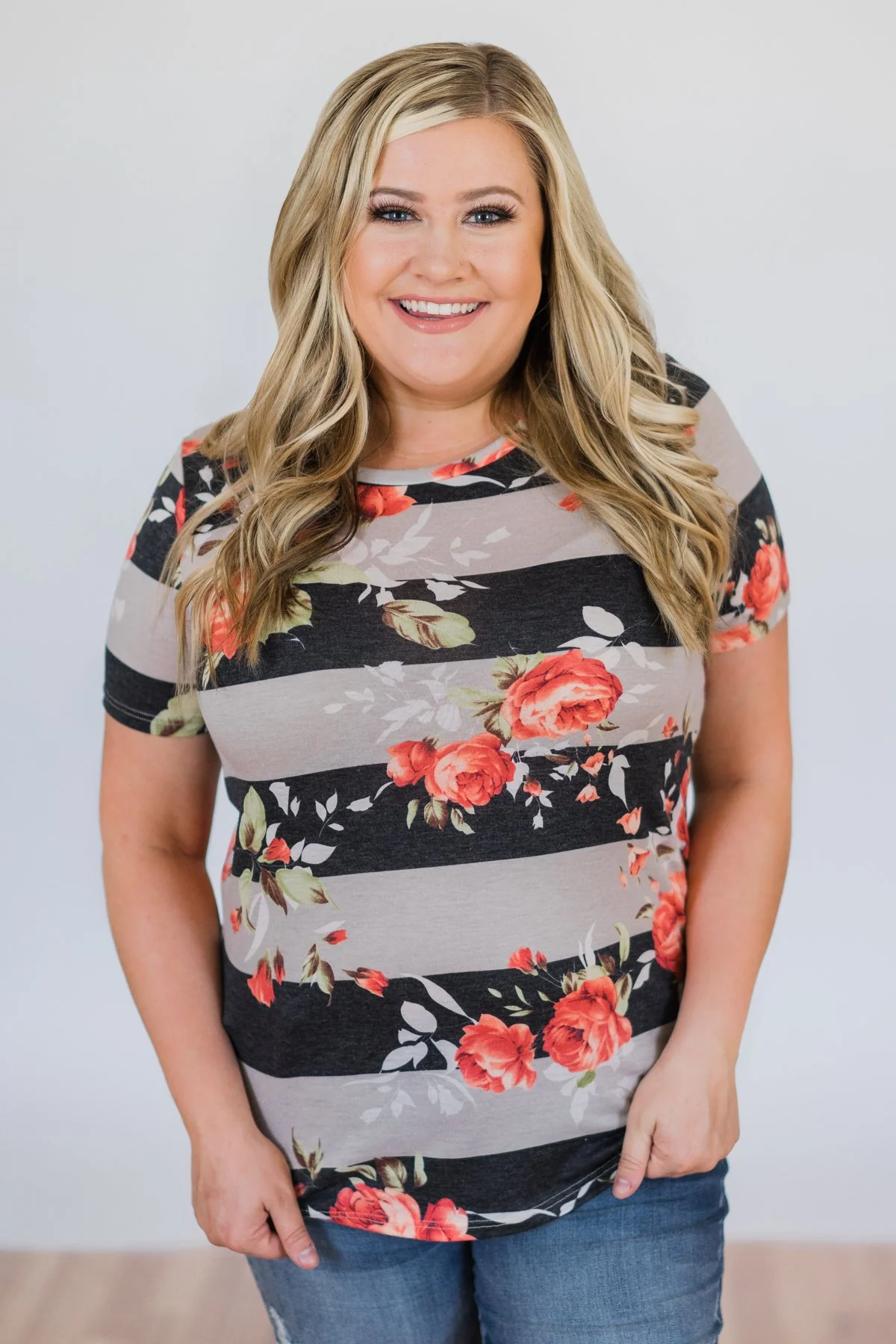 Favorite Type of Floral Striped Top - Image 2