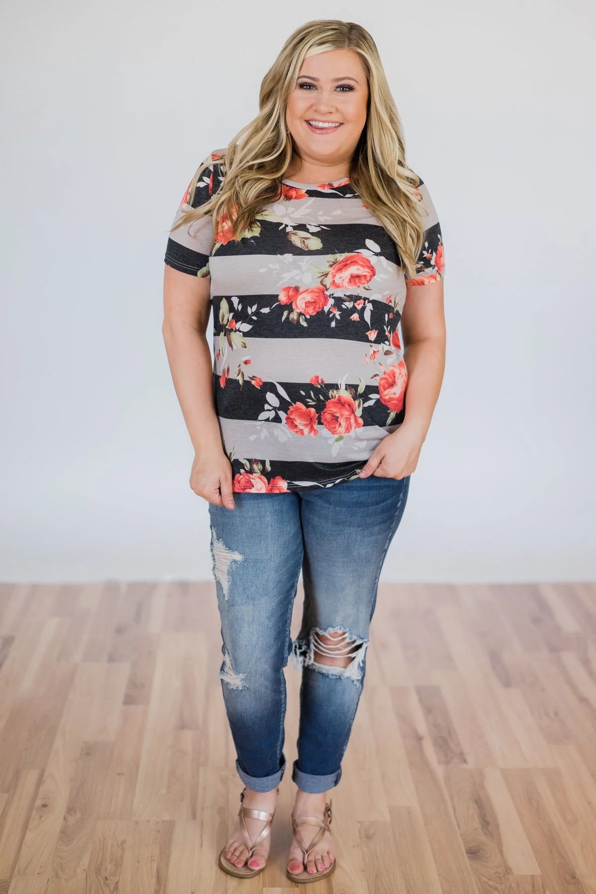Favorite Type of Floral Striped Top - Image 4