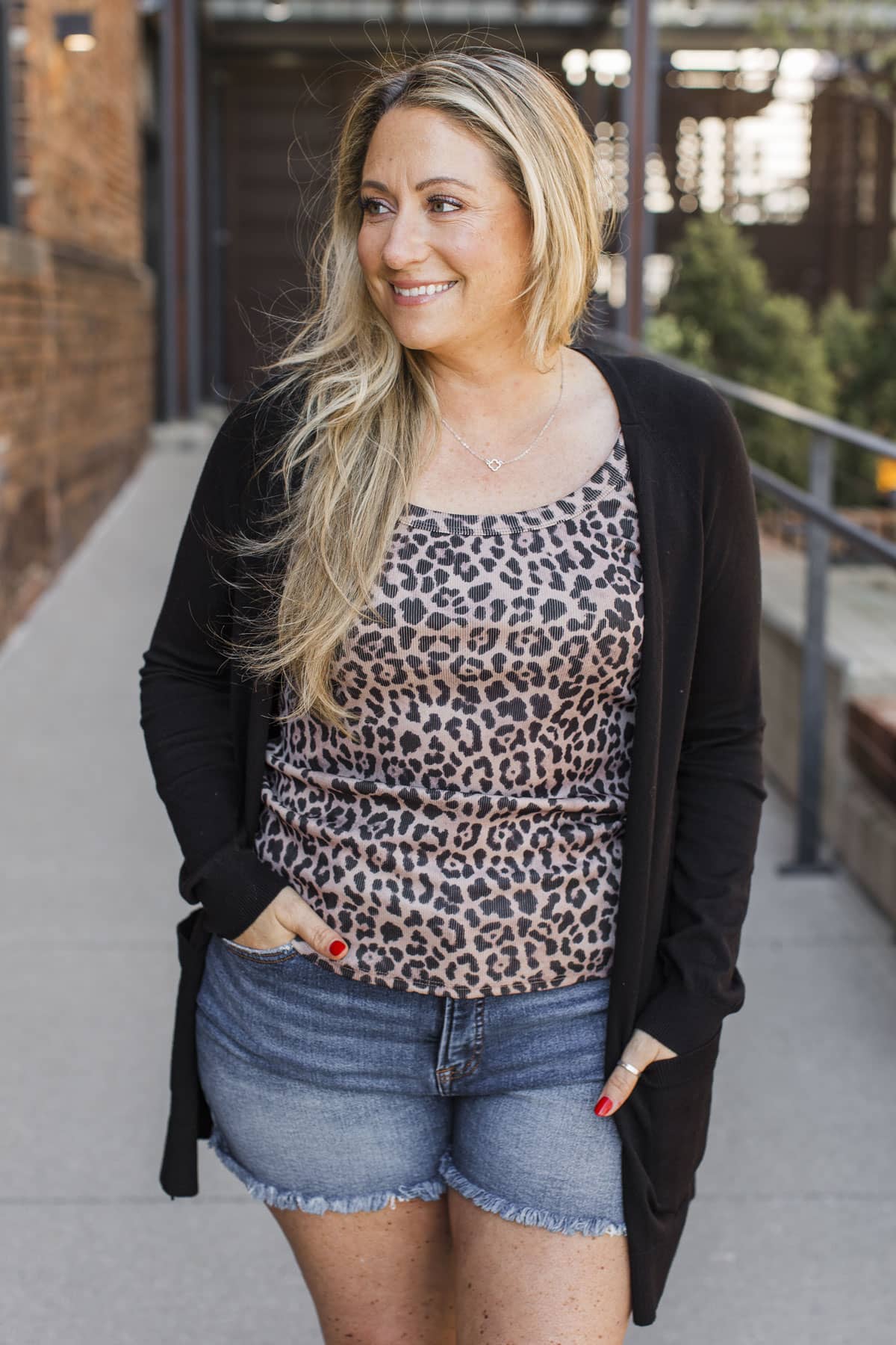 Fearless Heart Open Front Cardigan- Black - Image 2
