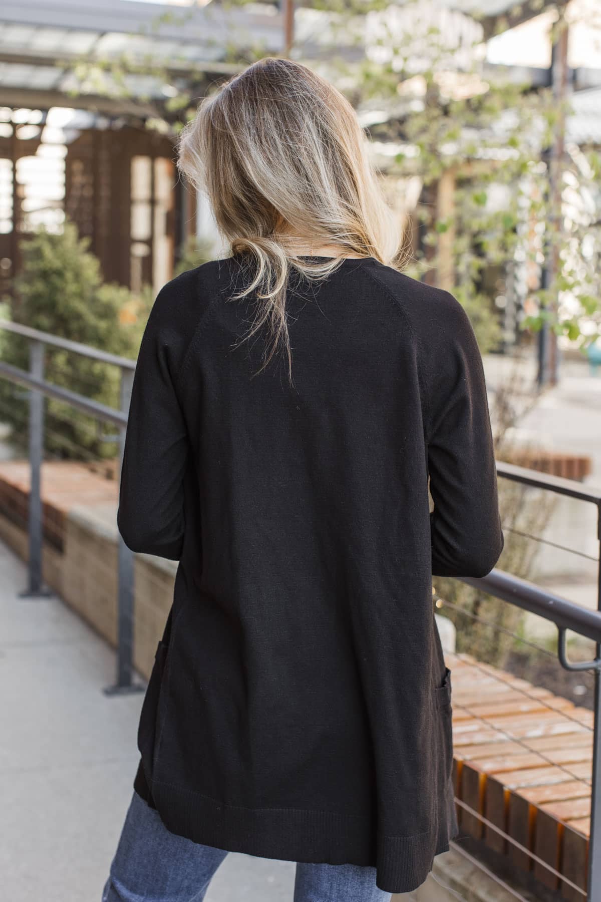 Fearless Heart Open Front Cardigan- Black - Image 7