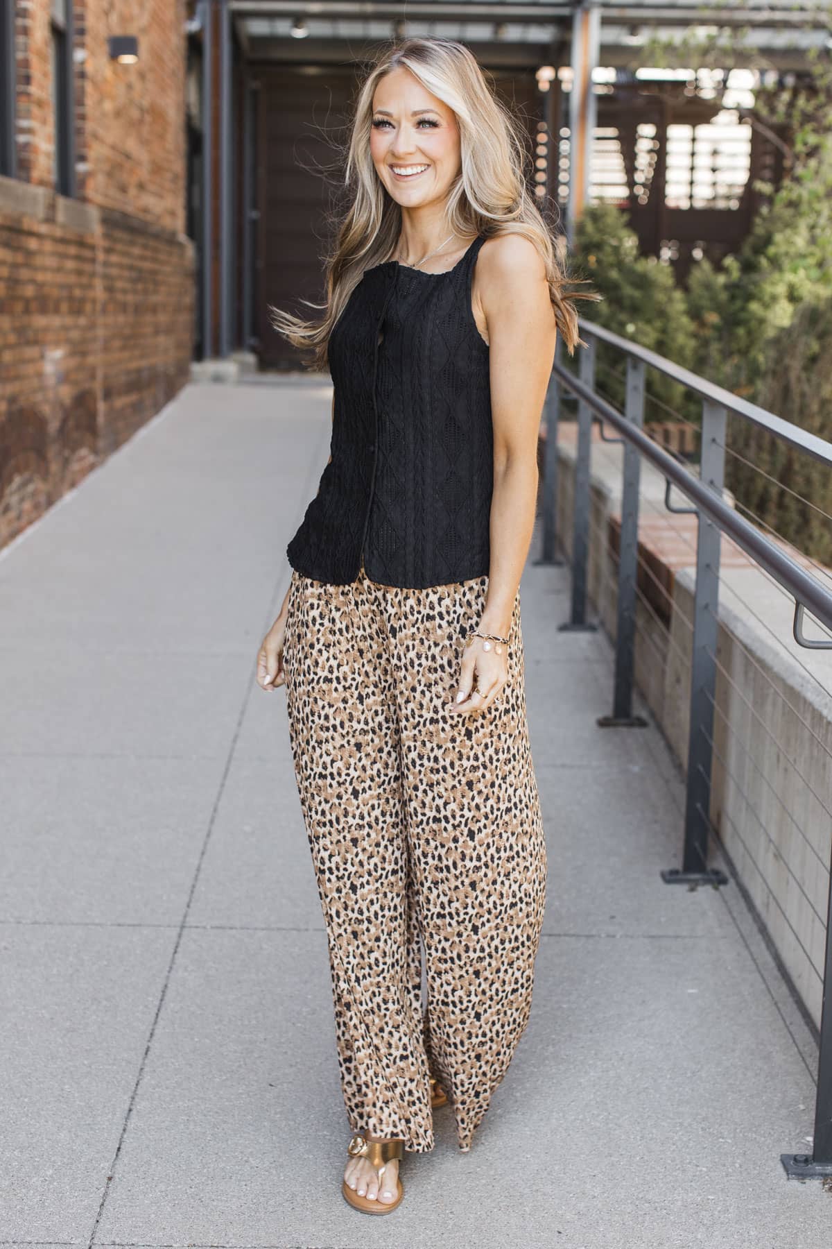 Fearlessly You Leopard Print Pants- Camel - Image 8