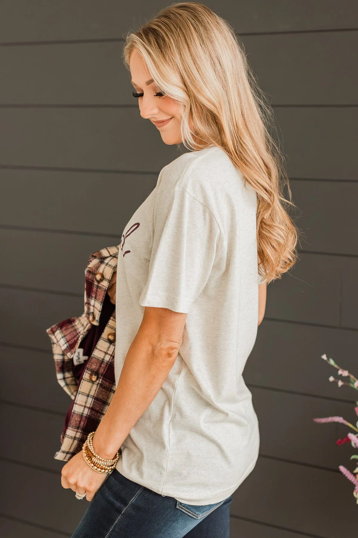 Feeling "Blessed" Graphic Tee- Oatmeal - Image 7