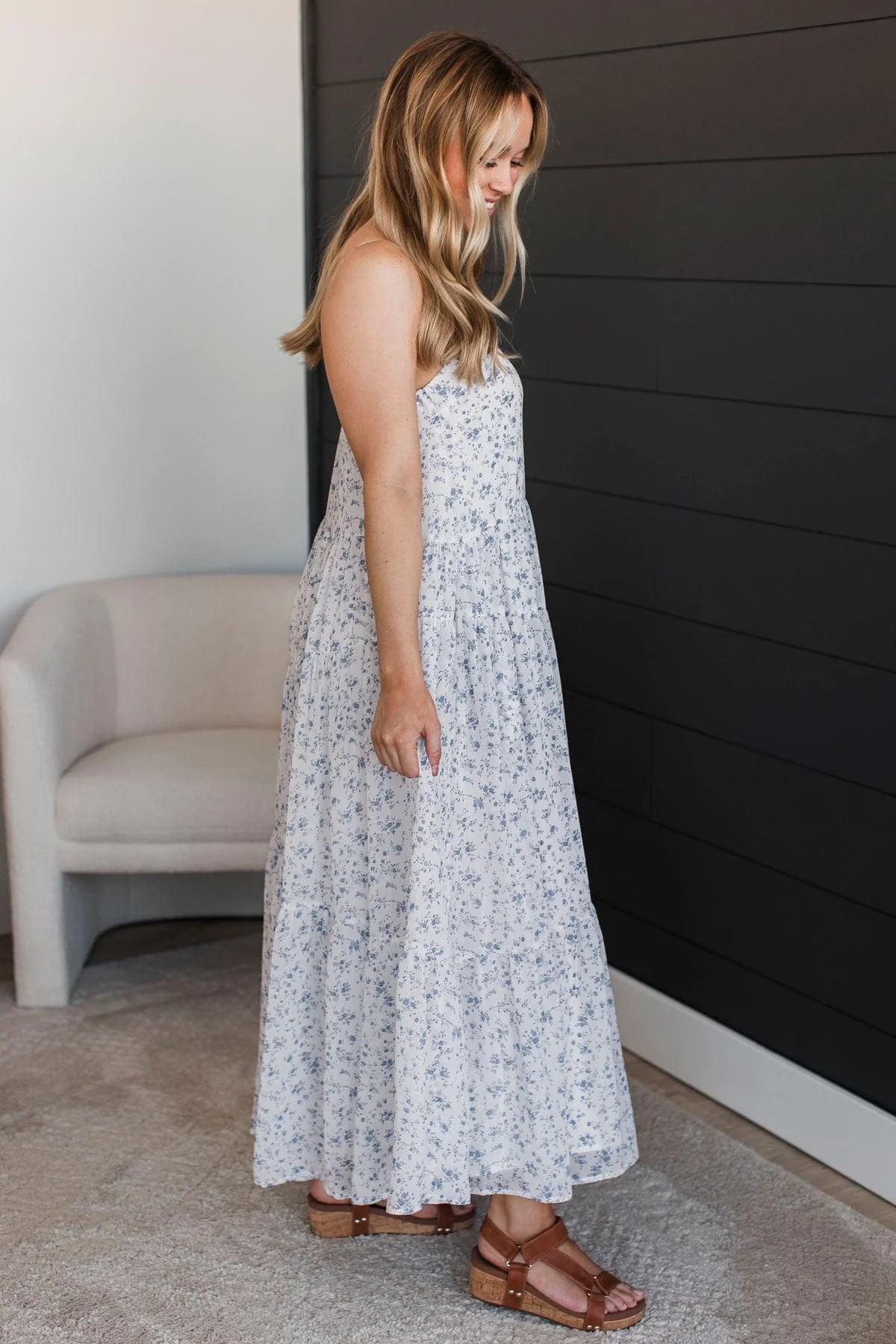 Feeling Charmed Floral Maxi Dress- Off-White - Image 6