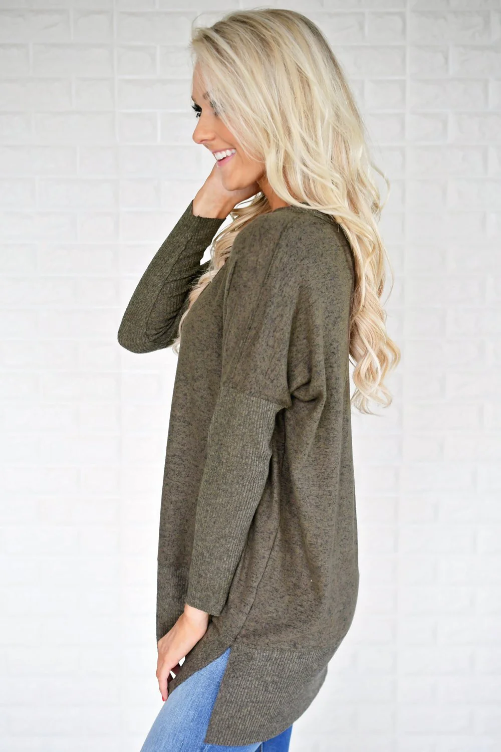 Feeling Cozy V-Neck Top - Image 5