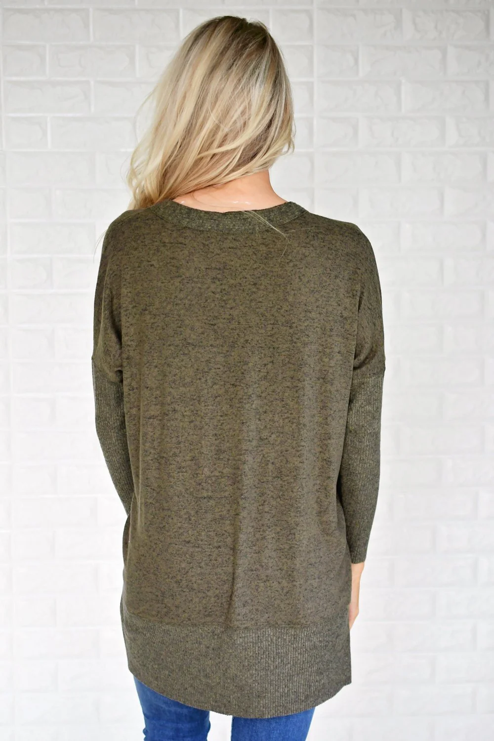 Feeling Cozy V-Neck Top - Image 6