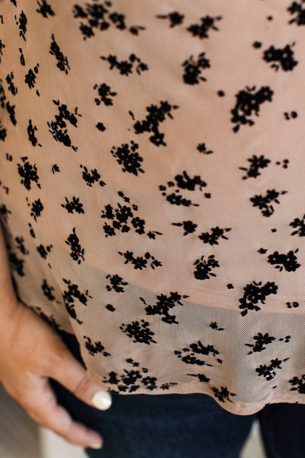 Feeling Delightful Floral Tank Top- Taupe - Image 3