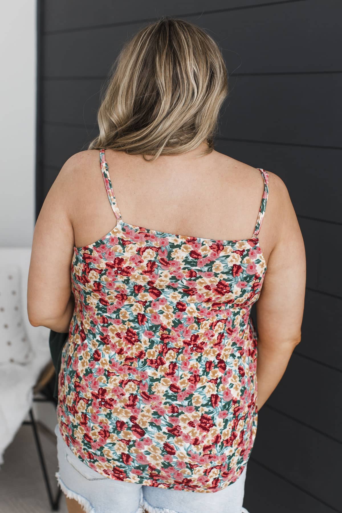 Feeling Dreamy Floral Tank Top- Coral & Green - Image 7