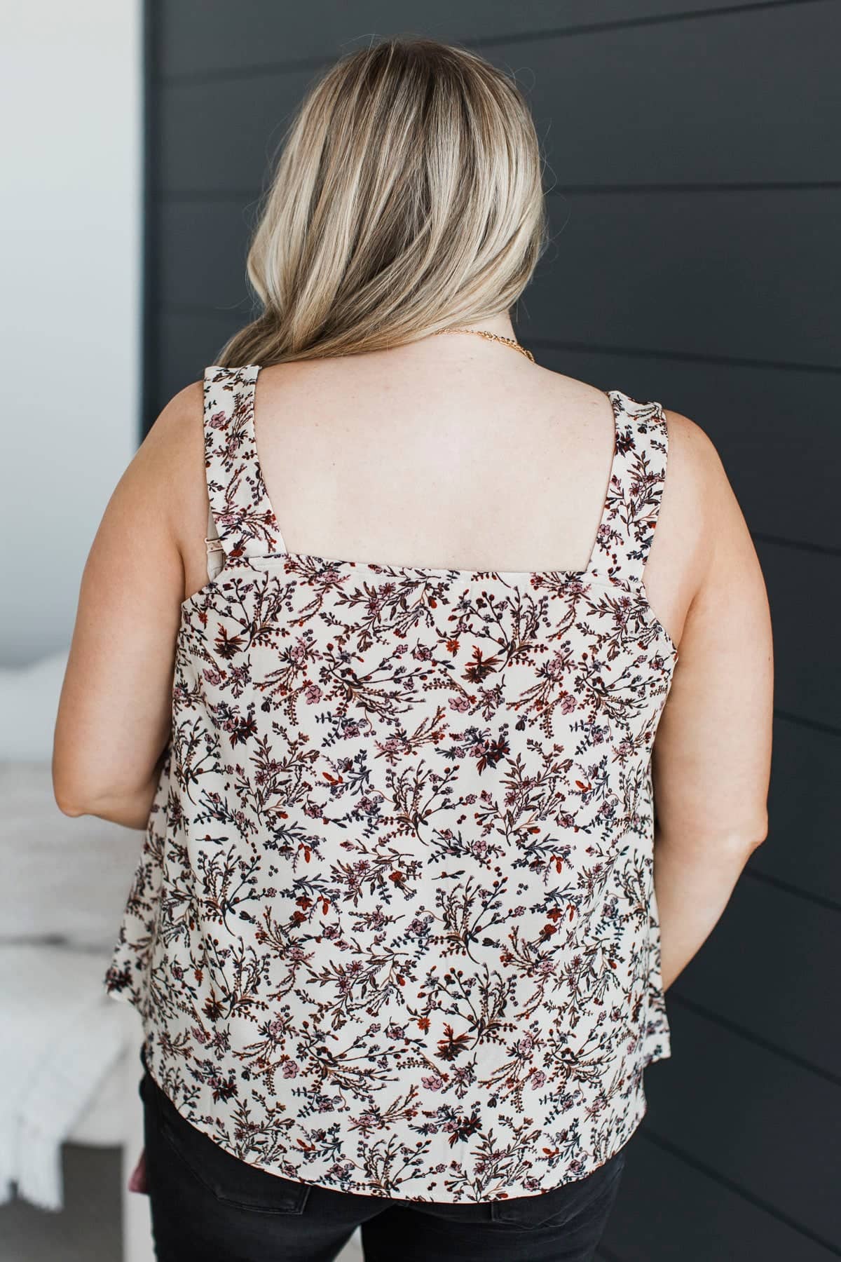 Feeling Interested Floral Tank Top- Bone White - Image 7
