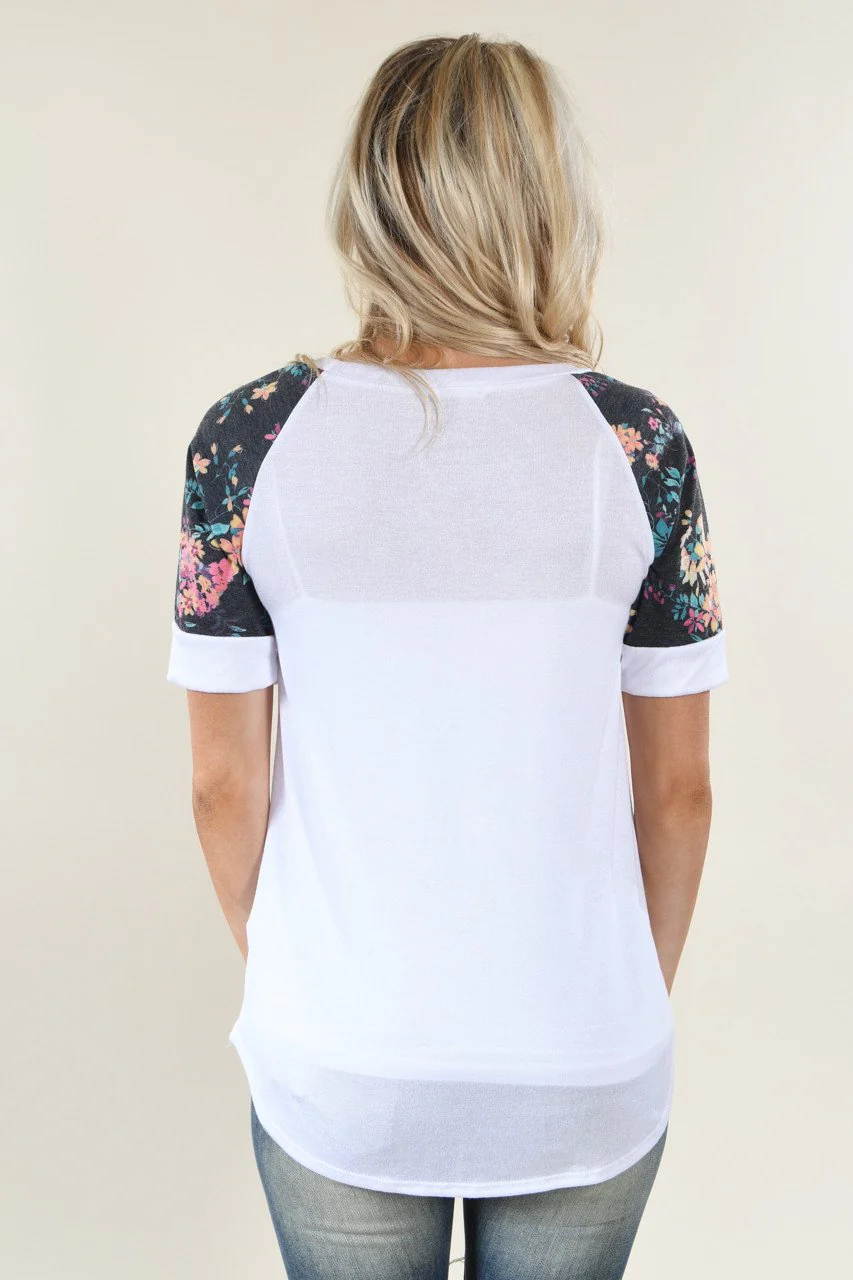 Feeling Pretty Floral Ivory Top - Image 12