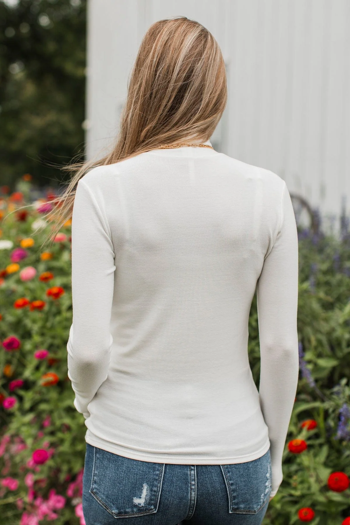 Feeling So Fine Turtleneck Top- Ivory - Image 7