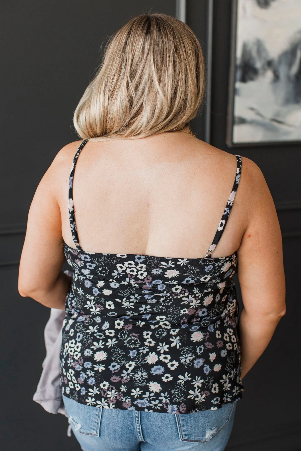 Feeling So Fond Floral Tank Top- Black - Image 8