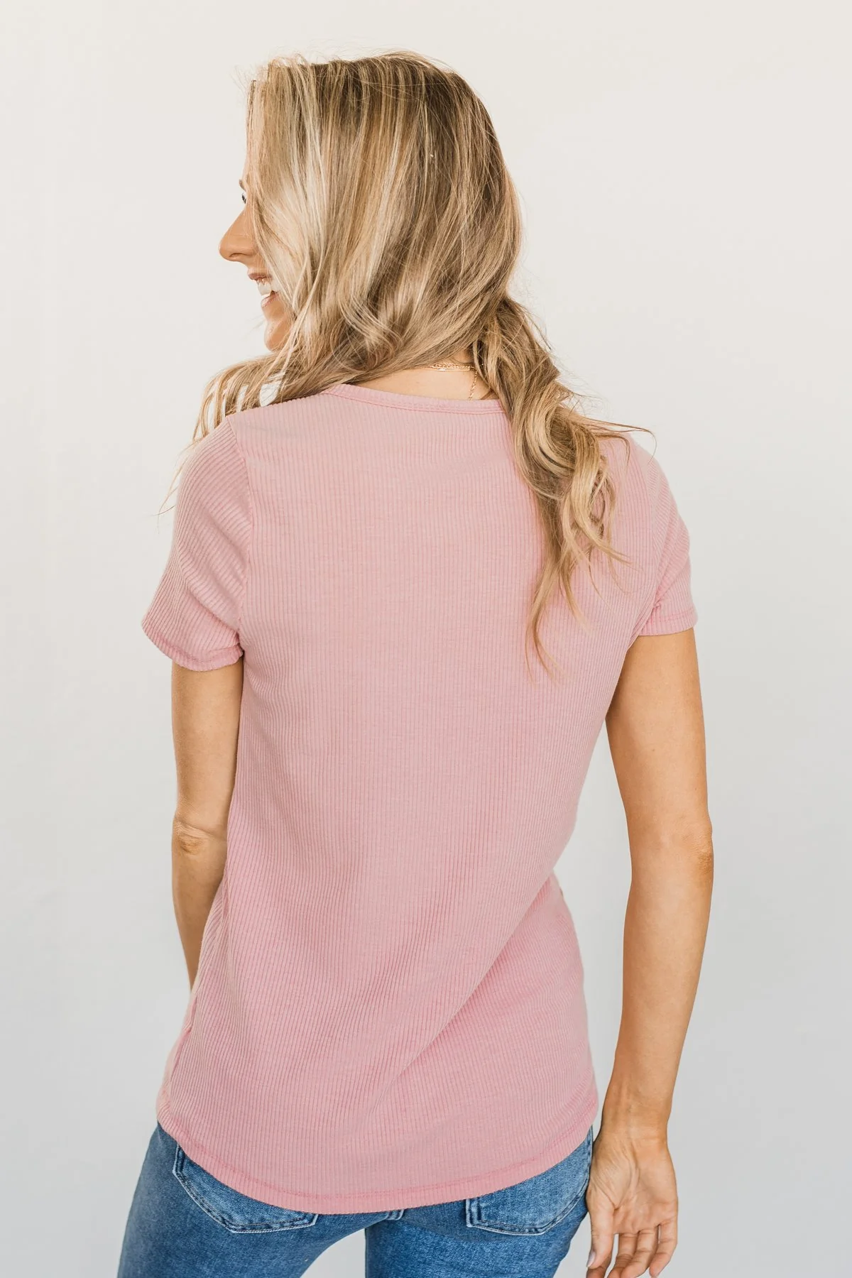 Feeling Spectacular Cut Out Top- Dusty Pink - Image 7