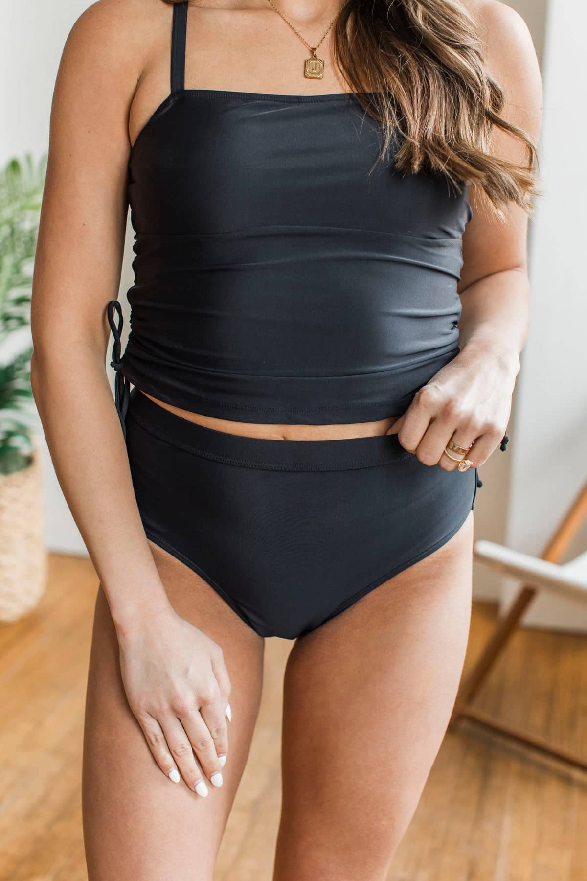 Feeling The Summer Breeze Bikini Swim Bottoms- Black