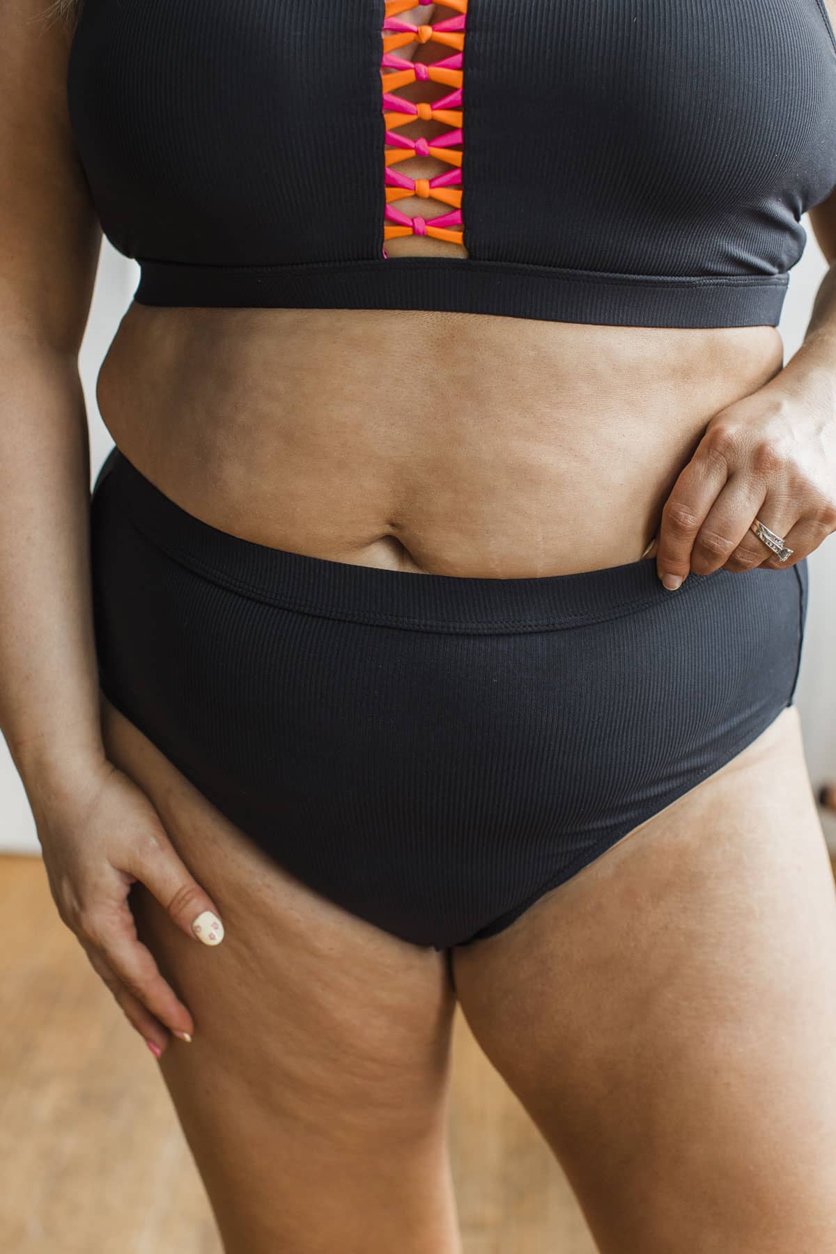 Feeling The Summer Breeze Bikini Swim Bottoms- Black Ribbed