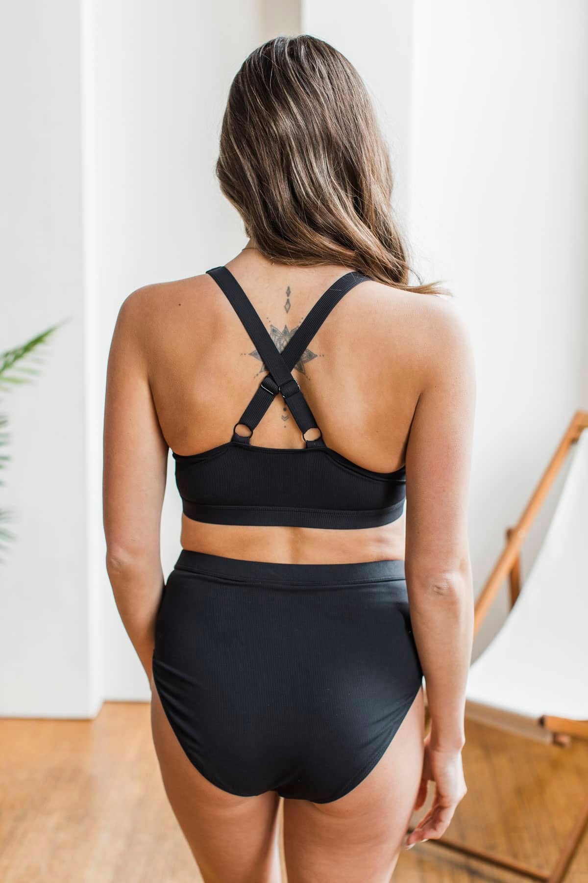 Feeling The Summer Breeze Bikini Swim Bottoms- Black Ribbed - Image 6