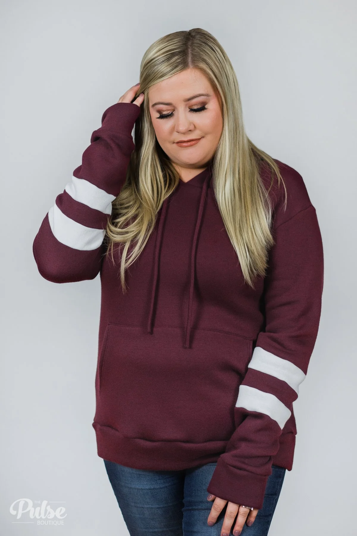 Feels Like Home Soft Hoodie- Burgundy - Image 2
