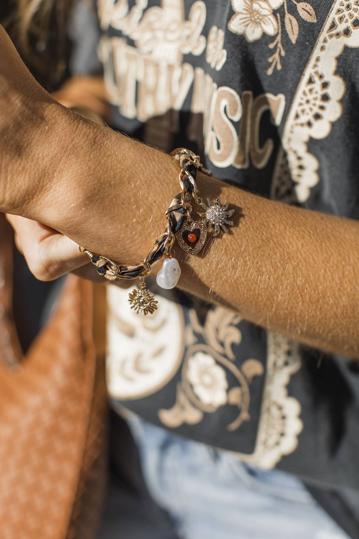 Fiercely Luxurious Charm Bracelet- Gold & Leopard - Image 2