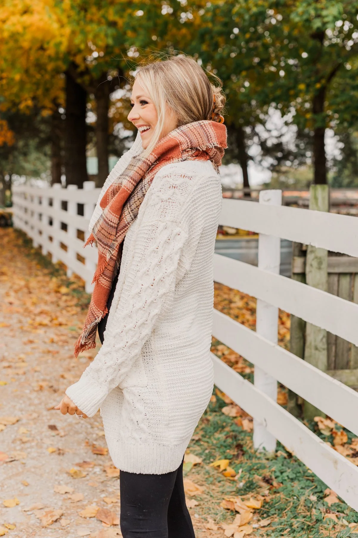 Feeling Chilly Knitted Cardigan- Ivory - Image 11