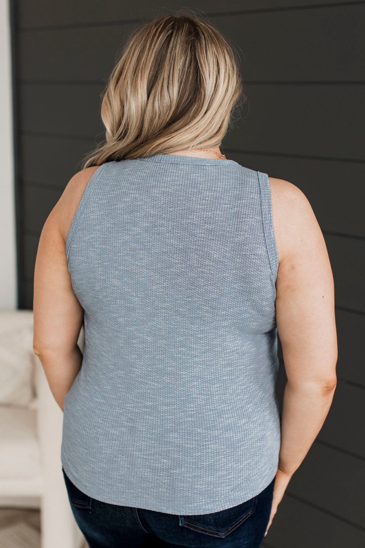 Find Me Again Lightweight Tank Top- Denim - Image 8
