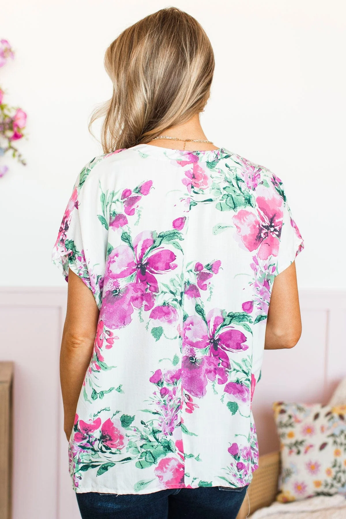 Find Me In The Flowers Top- Ivory - Image 11