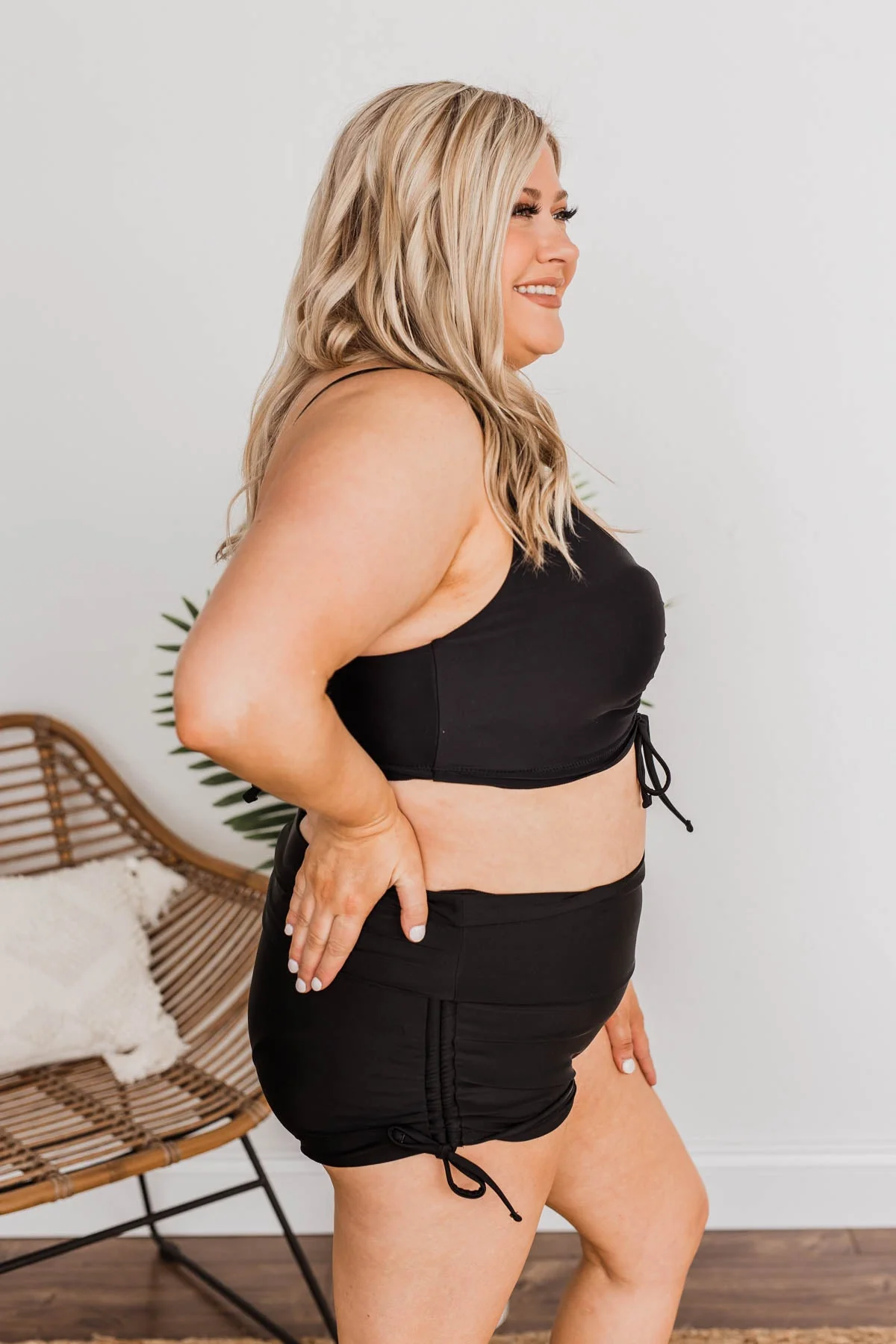 Find The Sunshine Boyshort Swim Bottoms- Black - Image 9