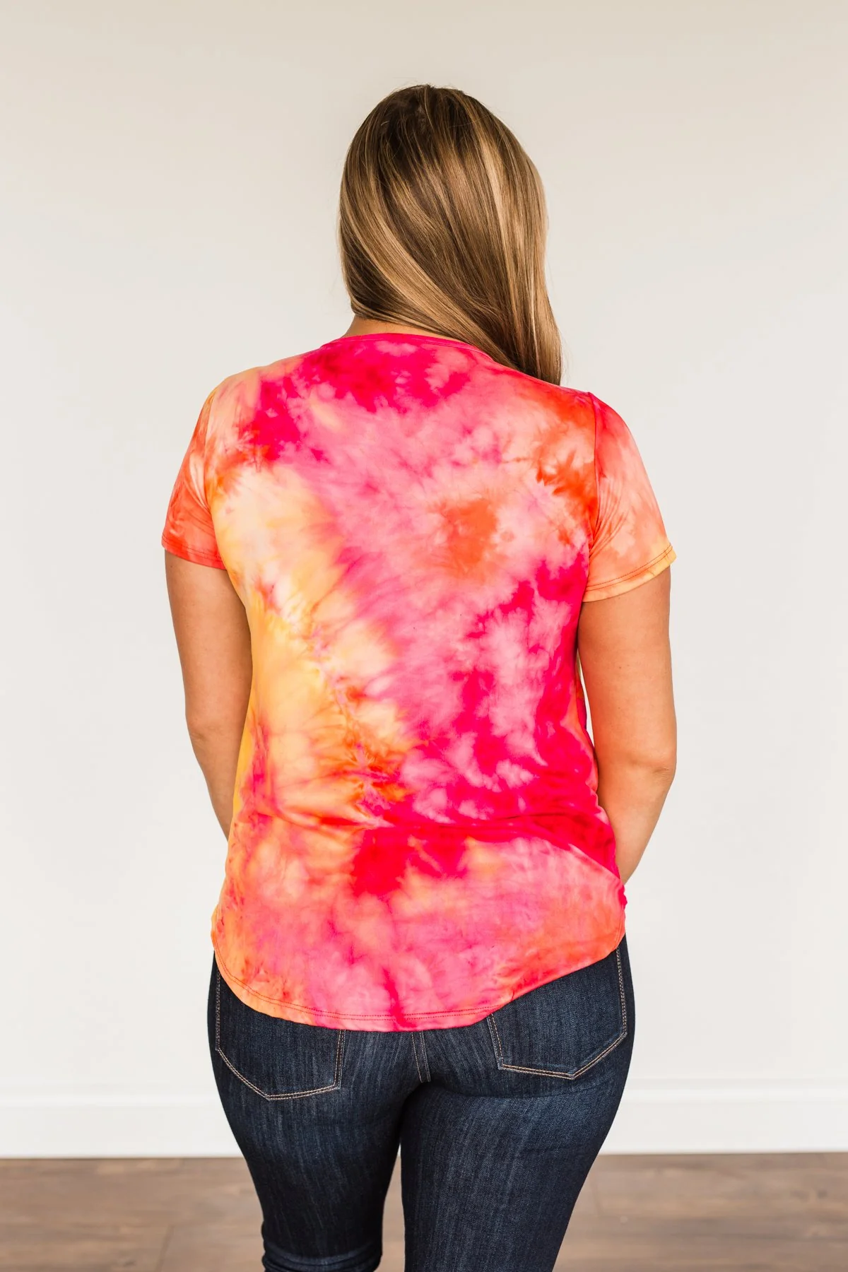 Find Your Fire Tie-Dye Top- Yellow, Orange & Fuchsia - Image 16
