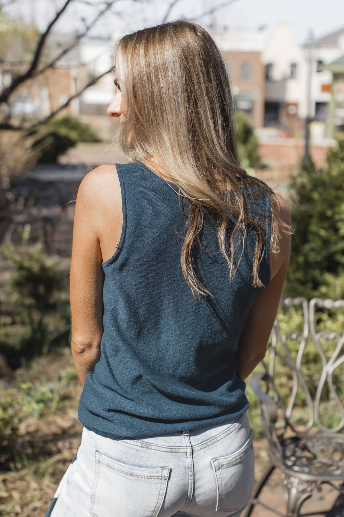 Finding True Love Knit Tank Top- Dark Teal - Image 5