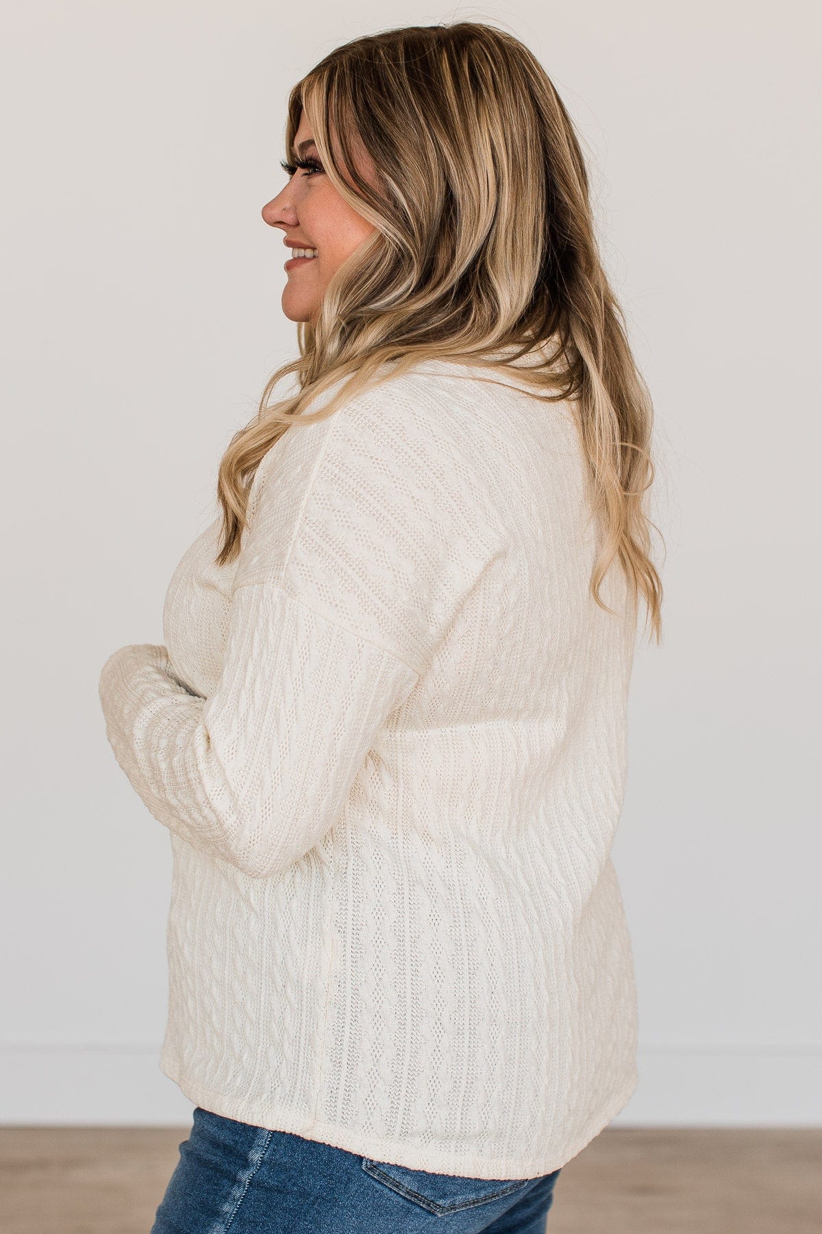 Fingers Crossed Turtle Neck Sweater- Ivory - Image 5
