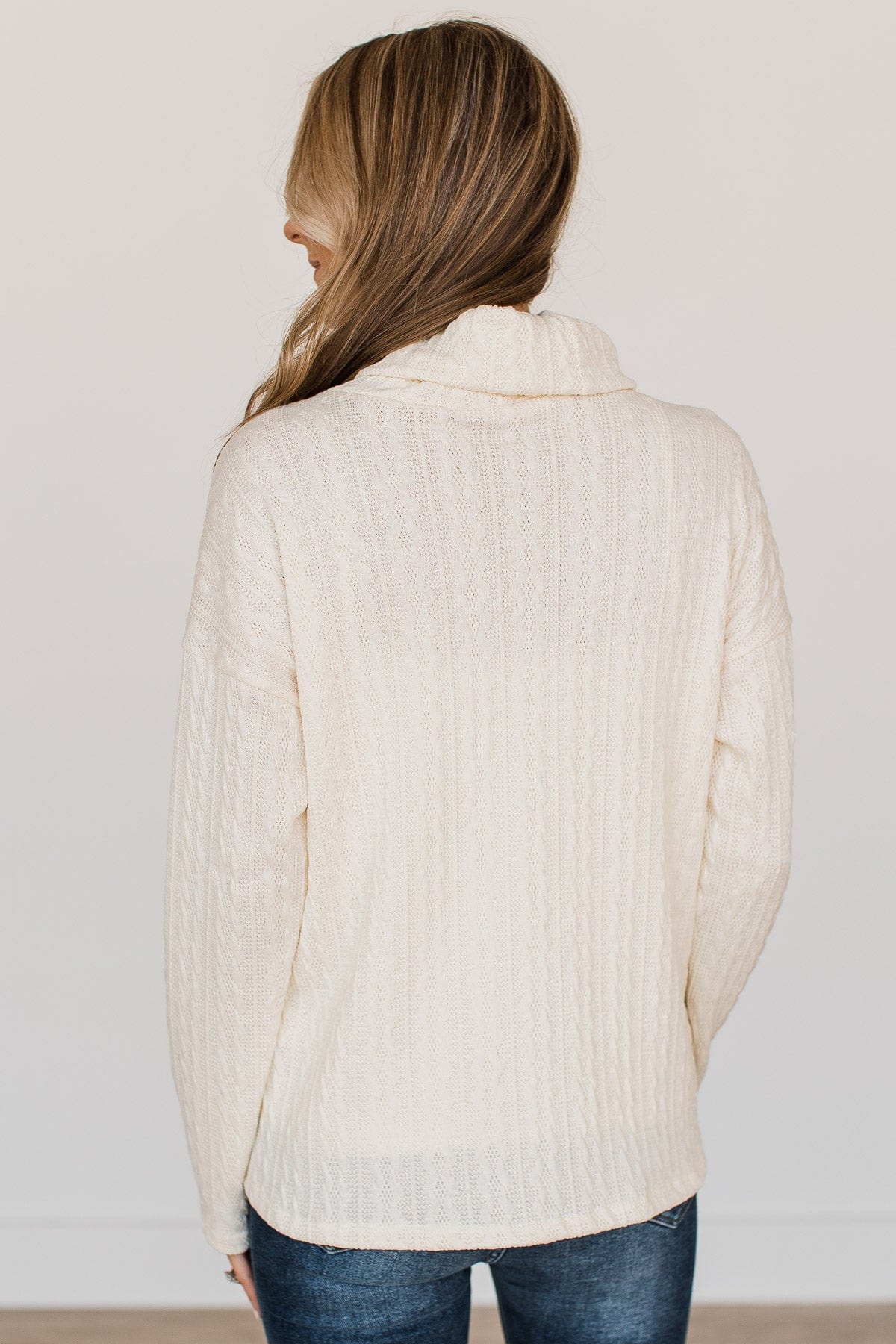 Fingers Crossed Turtle Neck Sweater- Ivory - Image 7