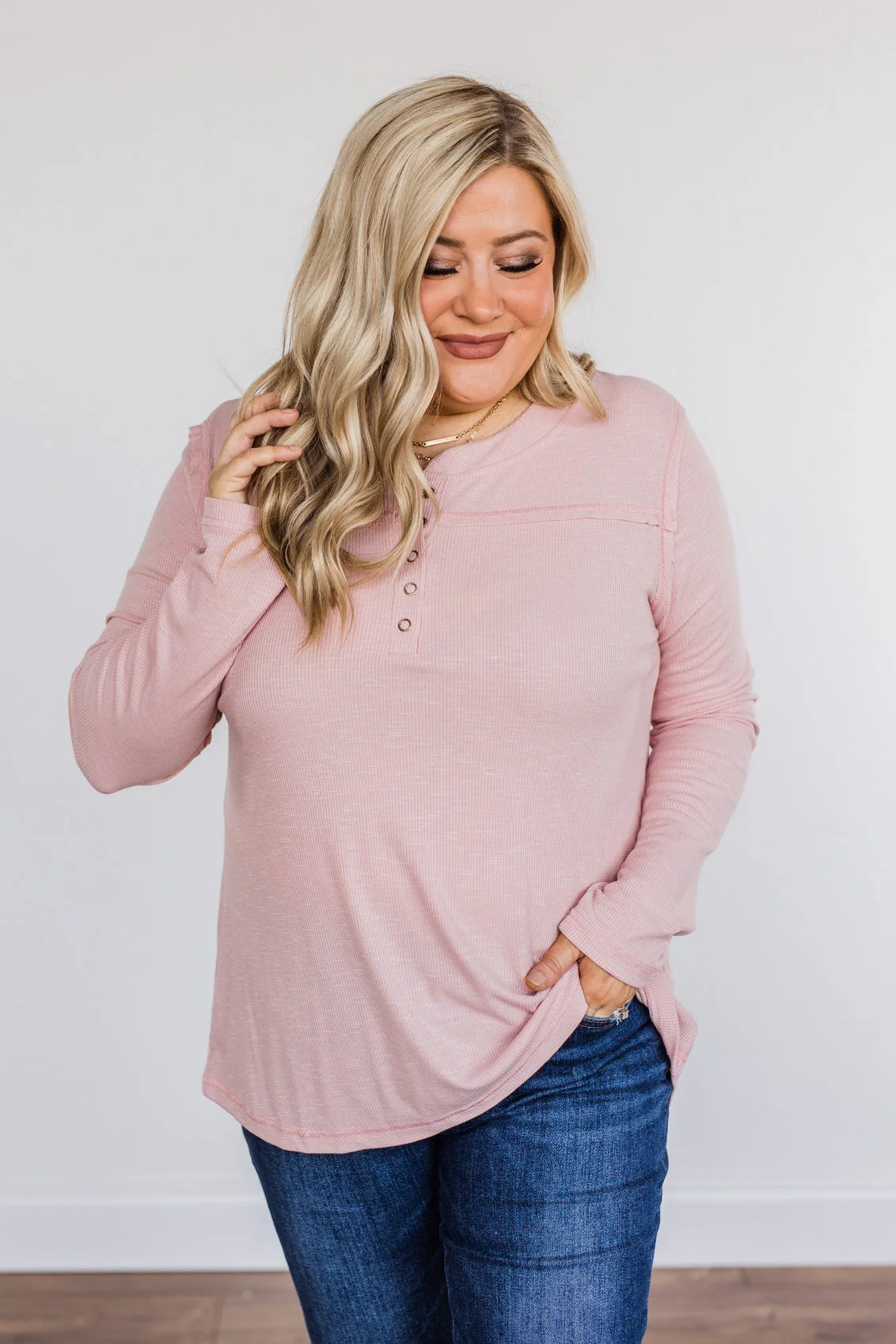 Fireside Memories Long Sleeve Top- Blush - Image 6