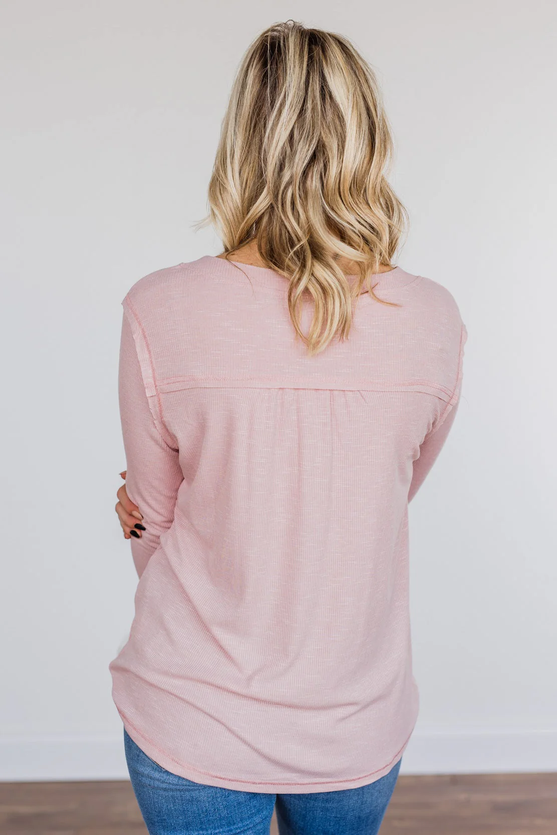 Fireside Memories Long Sleeve Top- Blush - Image 9