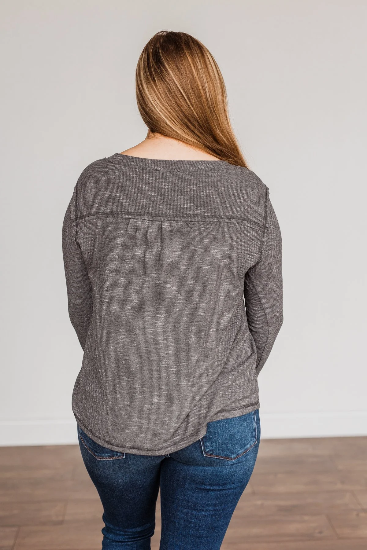 Fireside Memories Long Sleeve Top- Charcoal - Image 12
