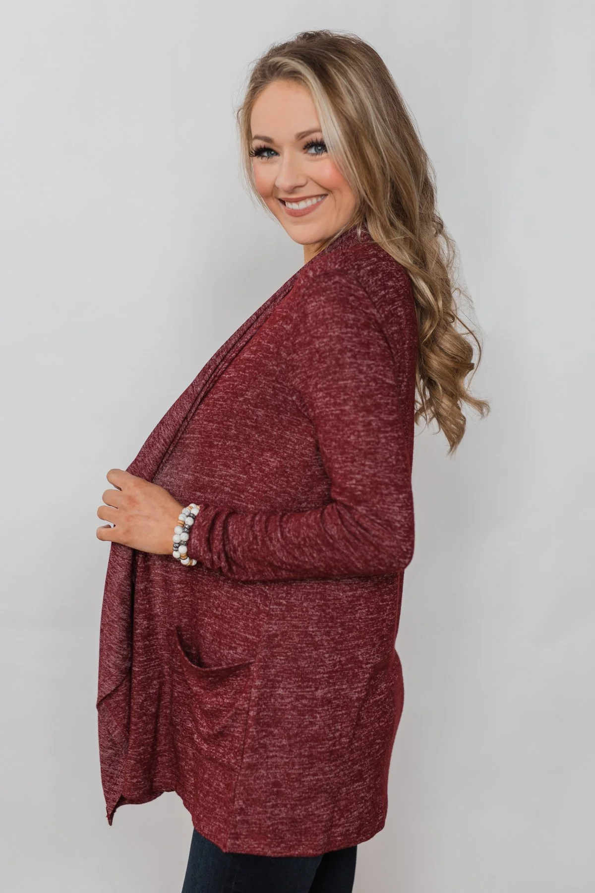 First Choice Layering Cardigan- Wine - Image 11