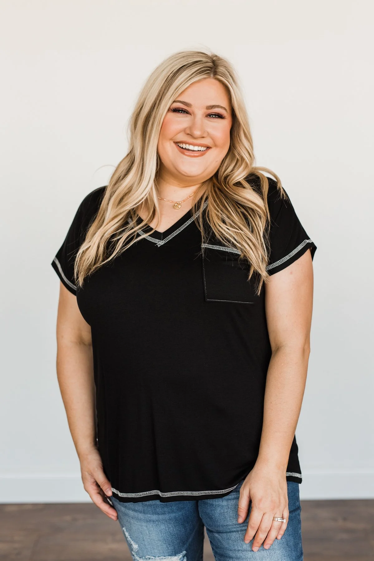 First Impressions Short Sleeve Top- Black - Image 11