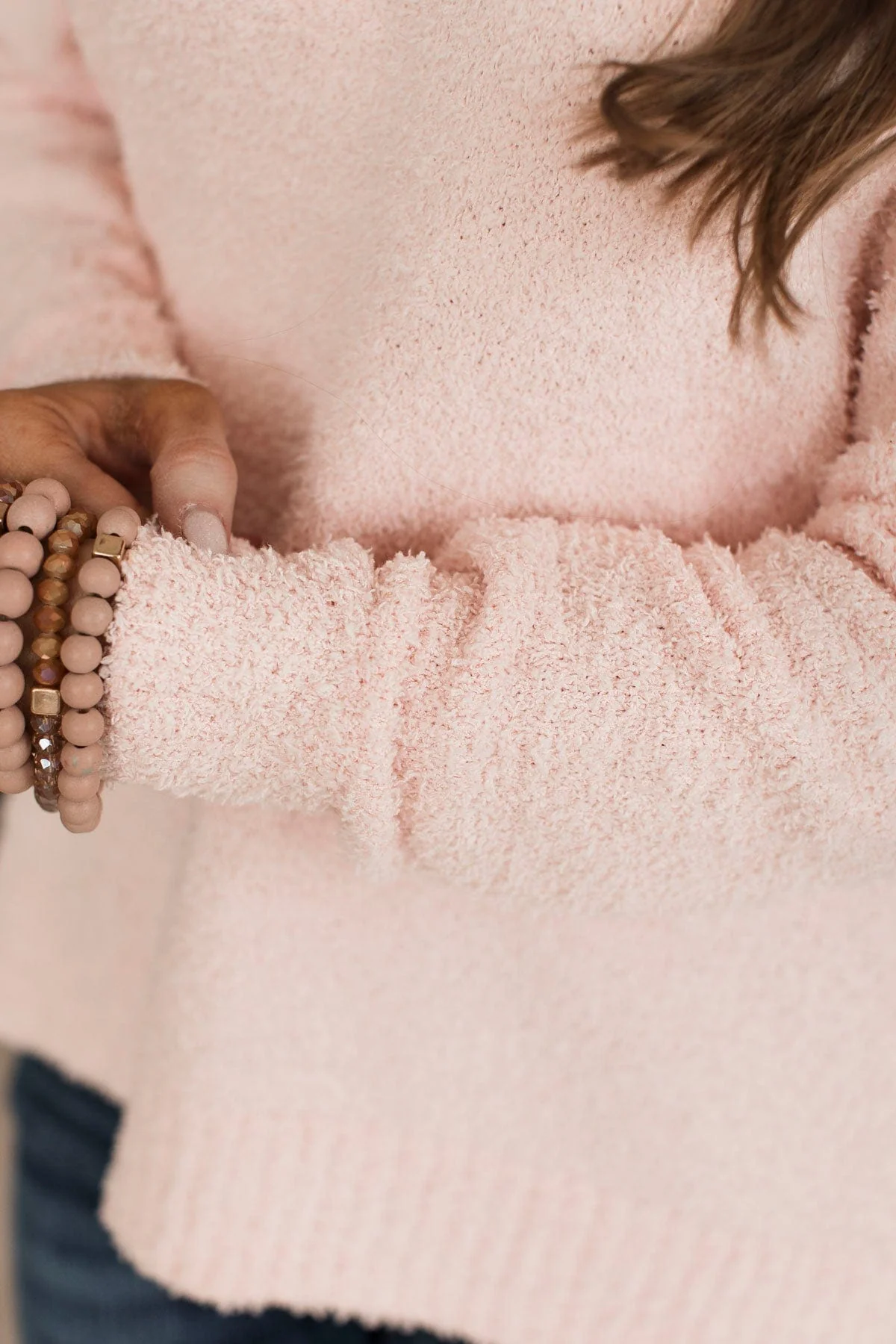 First To Know V-Neck Sweater- Blush - Image 3