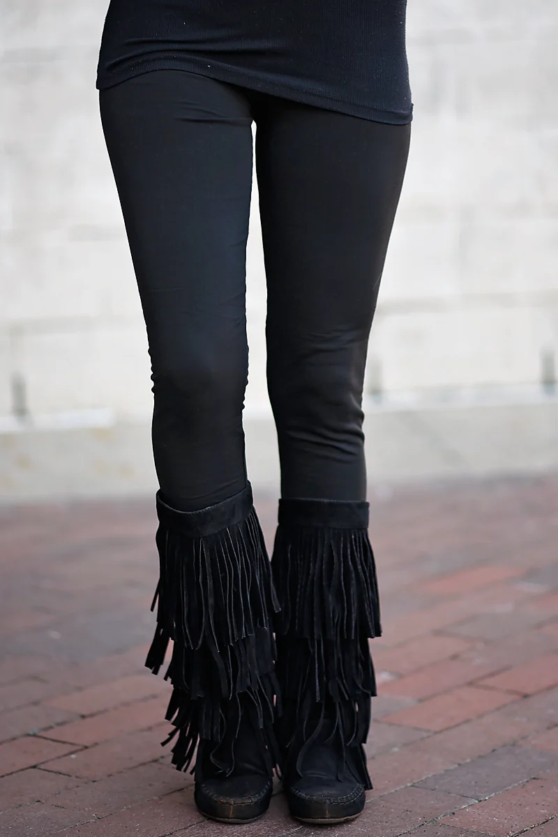 Fleece Leggings ~ Black