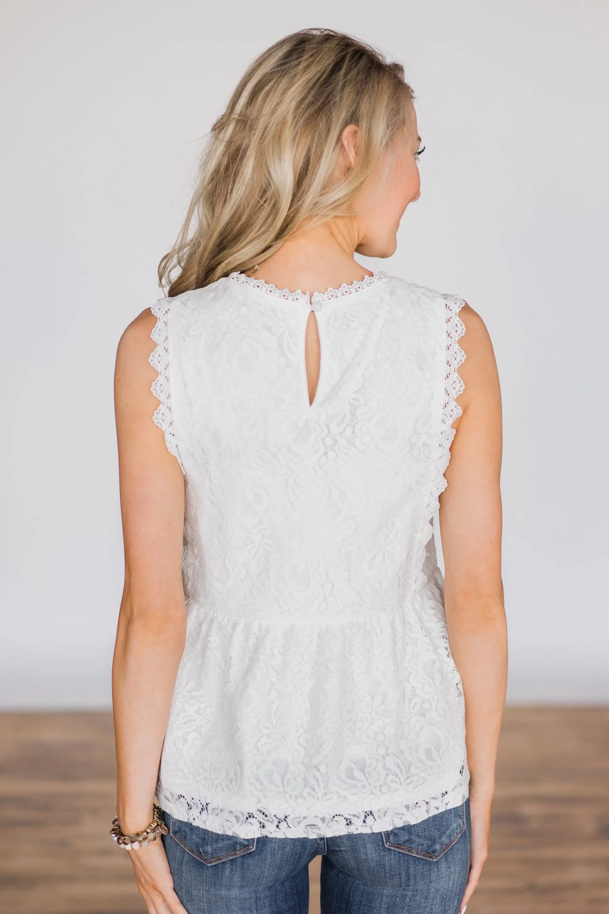 Flirty in Lace Top - White - Image 5