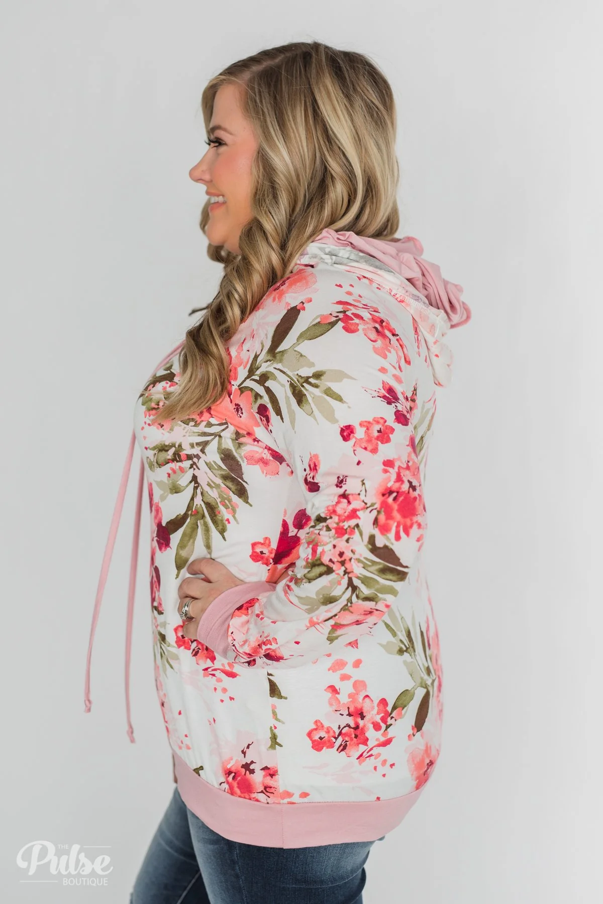 Floral Beauty Double Hood Top- Blush & Ivory - Image 10