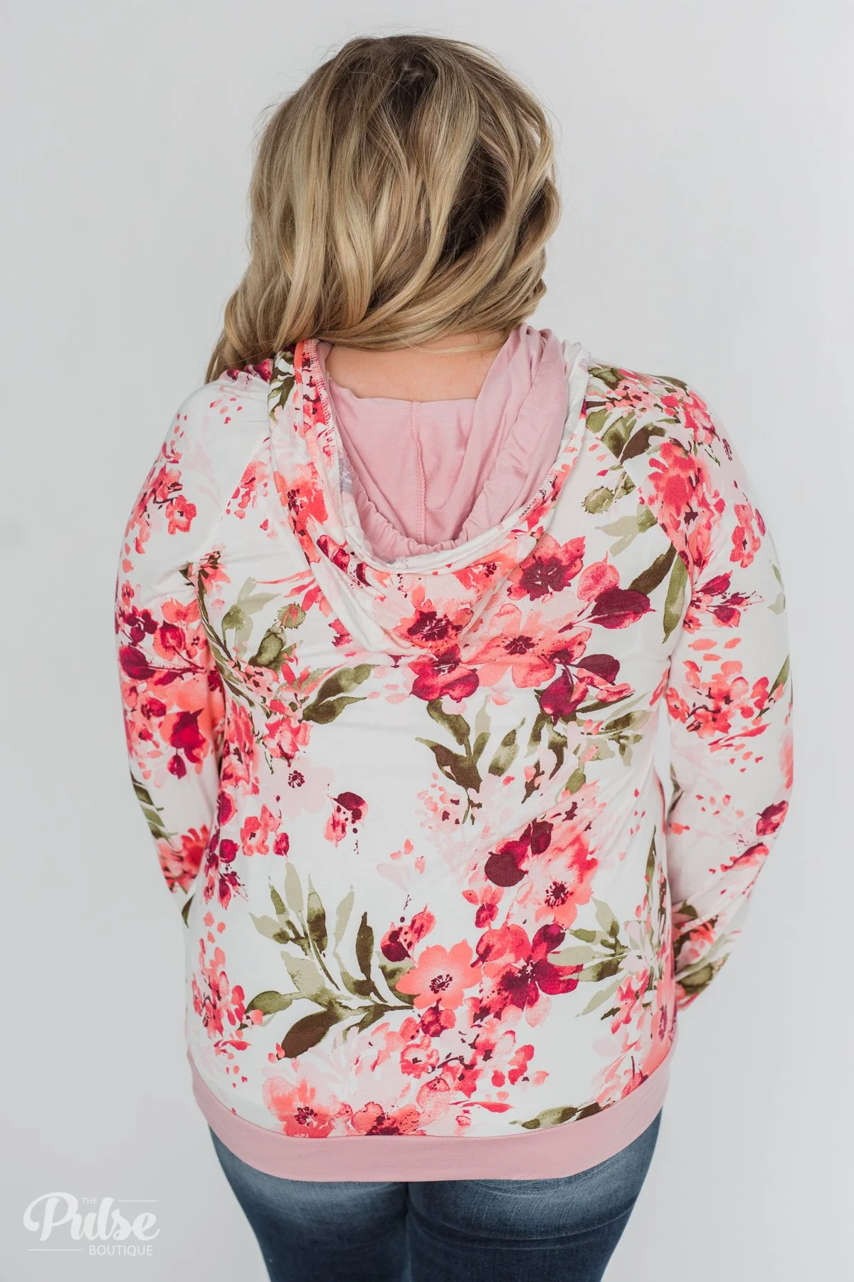 Floral Beauty Double Hood Top- Blush & Ivory - Image 11