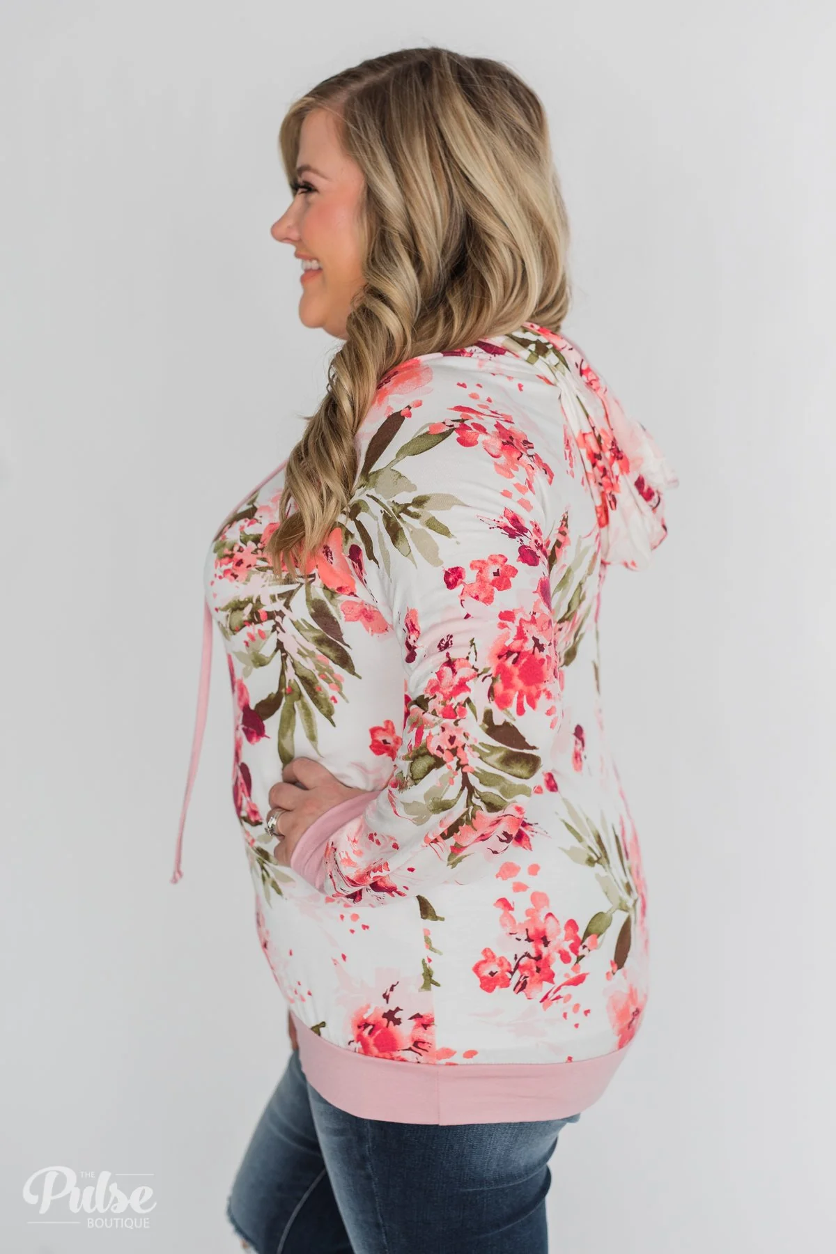 Floral Beauty Double Hood Top- Blush & Ivory - Image 12