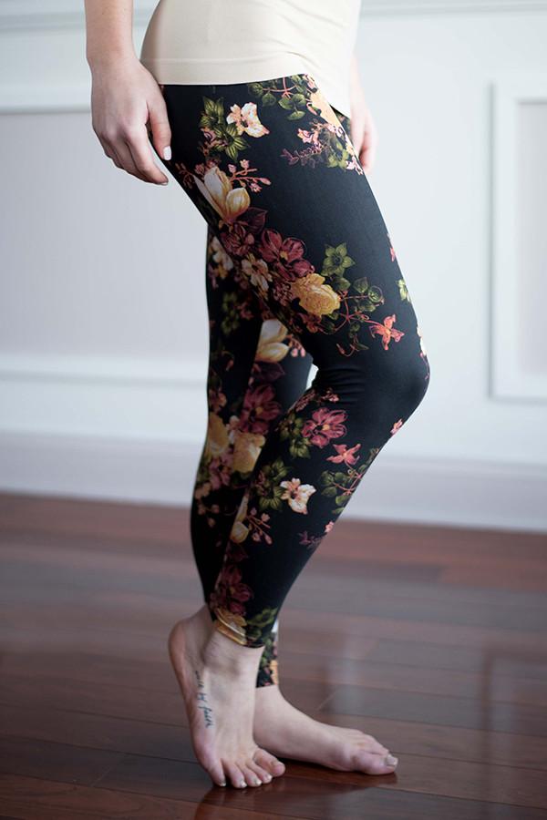 Floral Leggings ~ Yellow