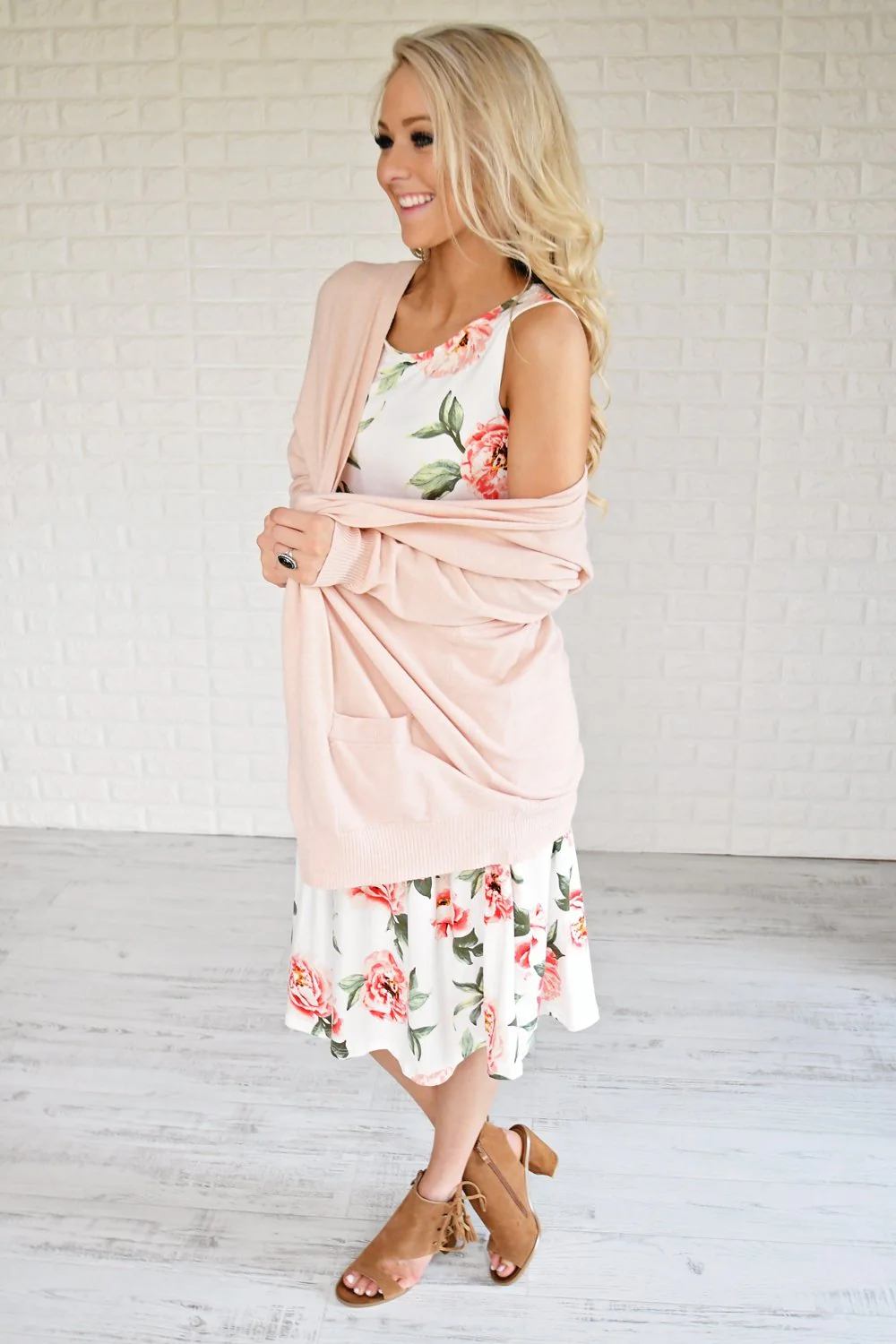 Floral My Heart Midi Dress ~ Ivory - Image 6
