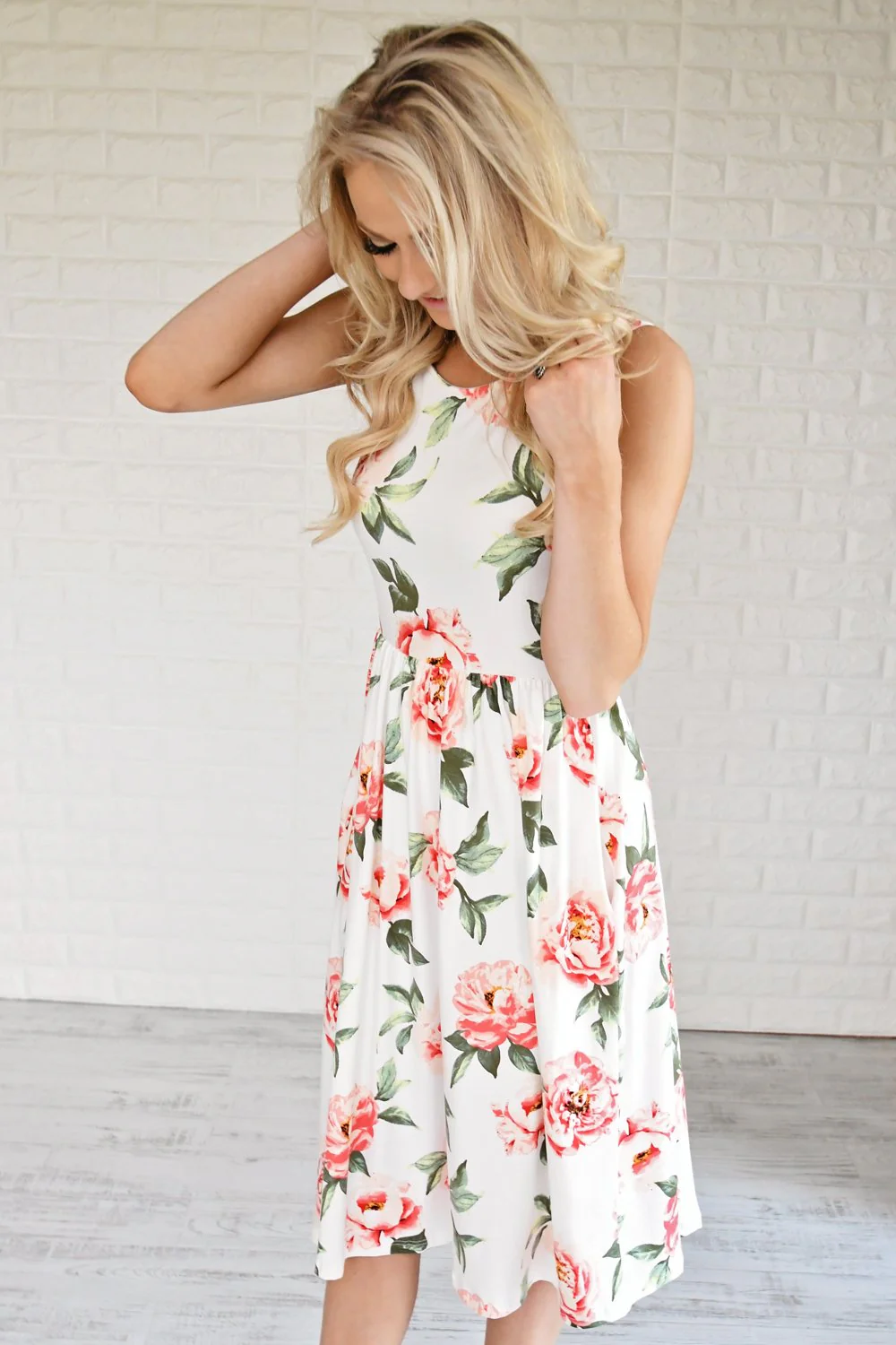 Floral My Heart Midi Dress ~ Ivory - Image 9