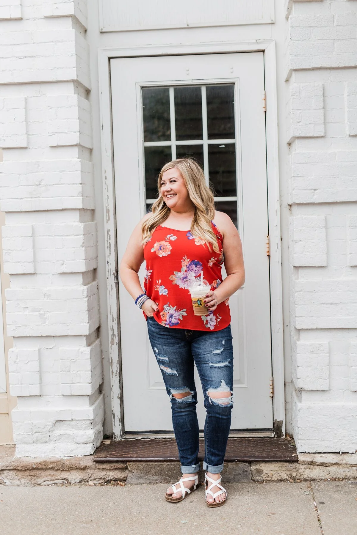 Floral Paradise Tank Top- Red - Image 14