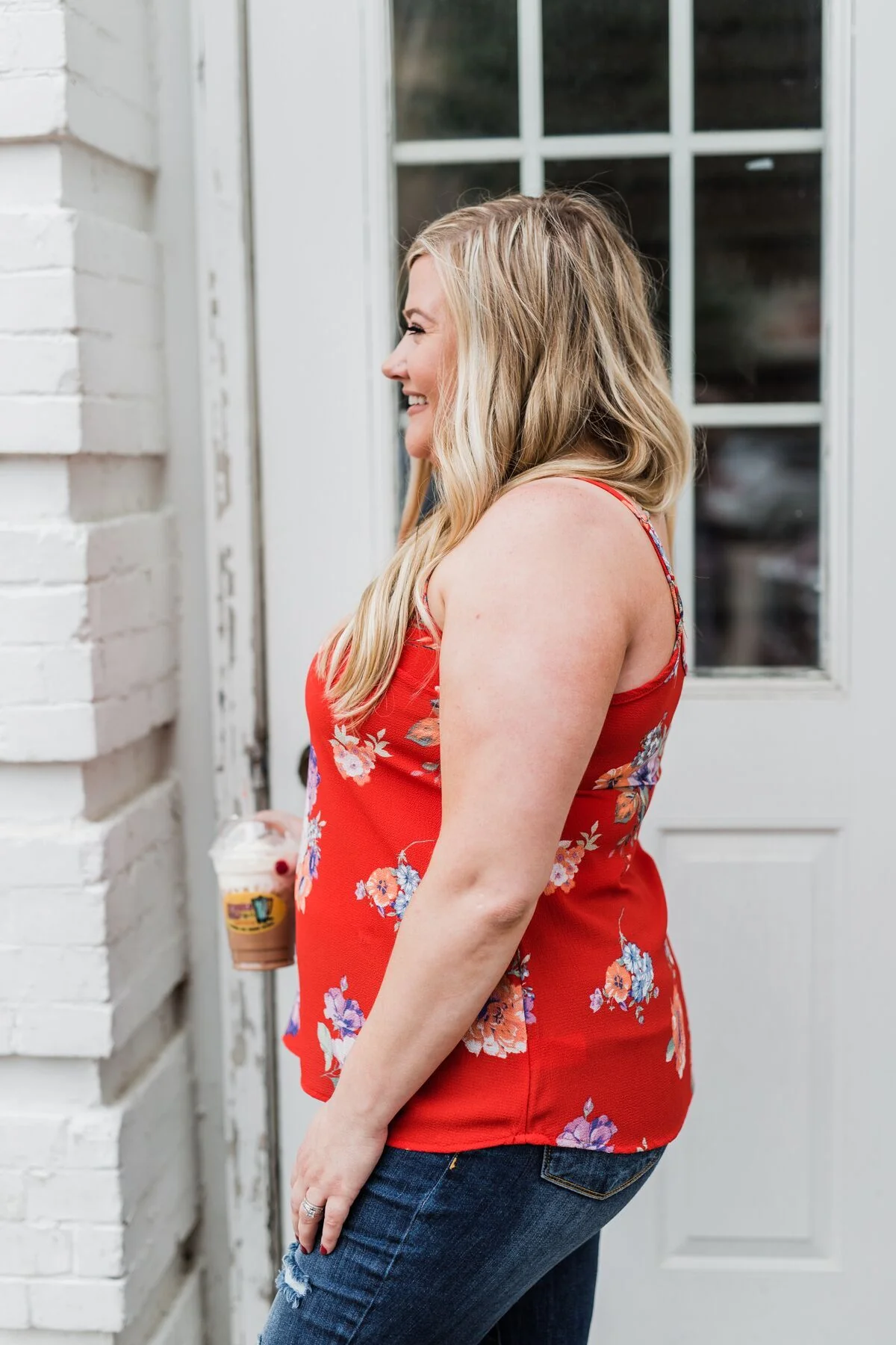 Floral Paradise Tank Top- Red - Image 17